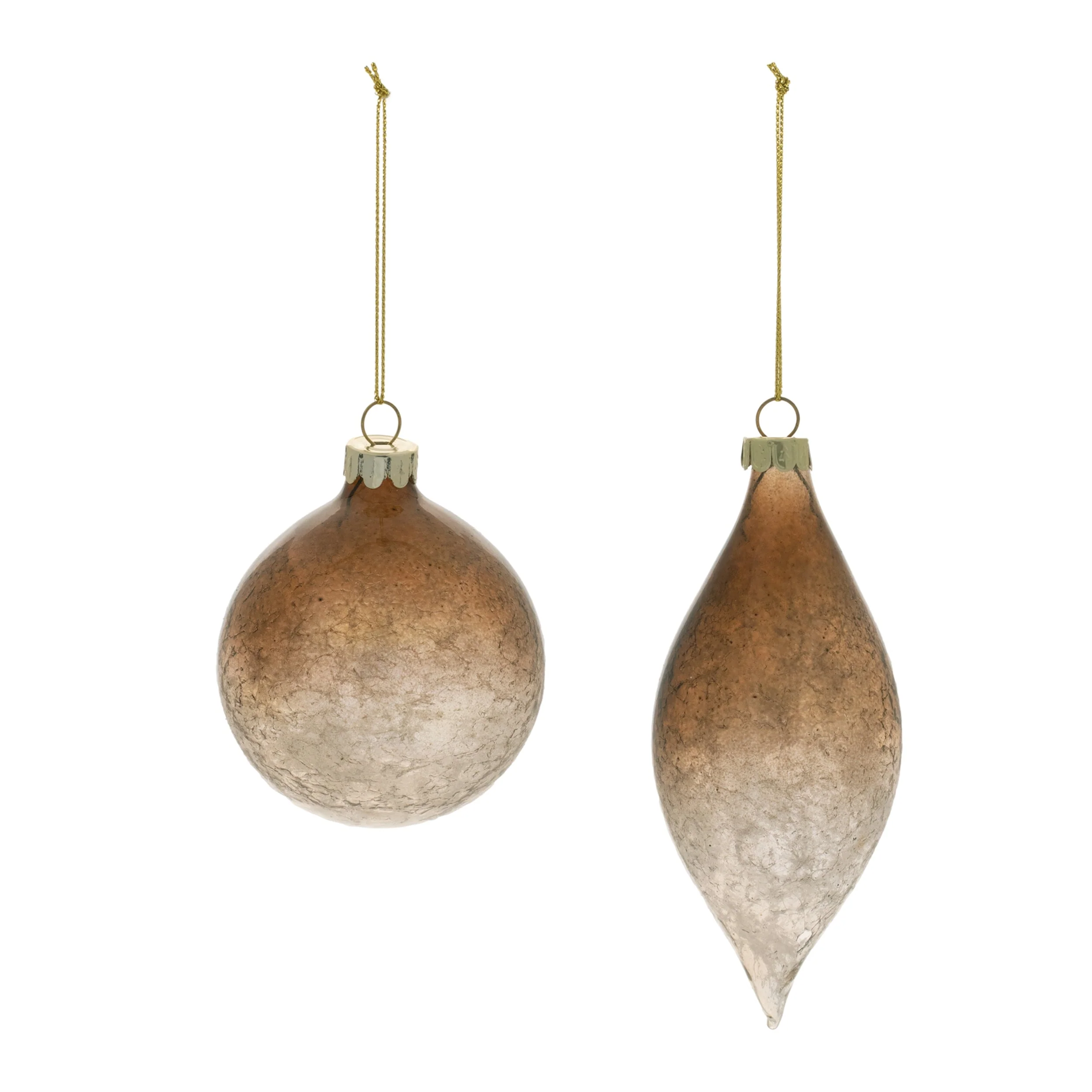 Ombre crackle glass ornament (set of 6) - Image 2