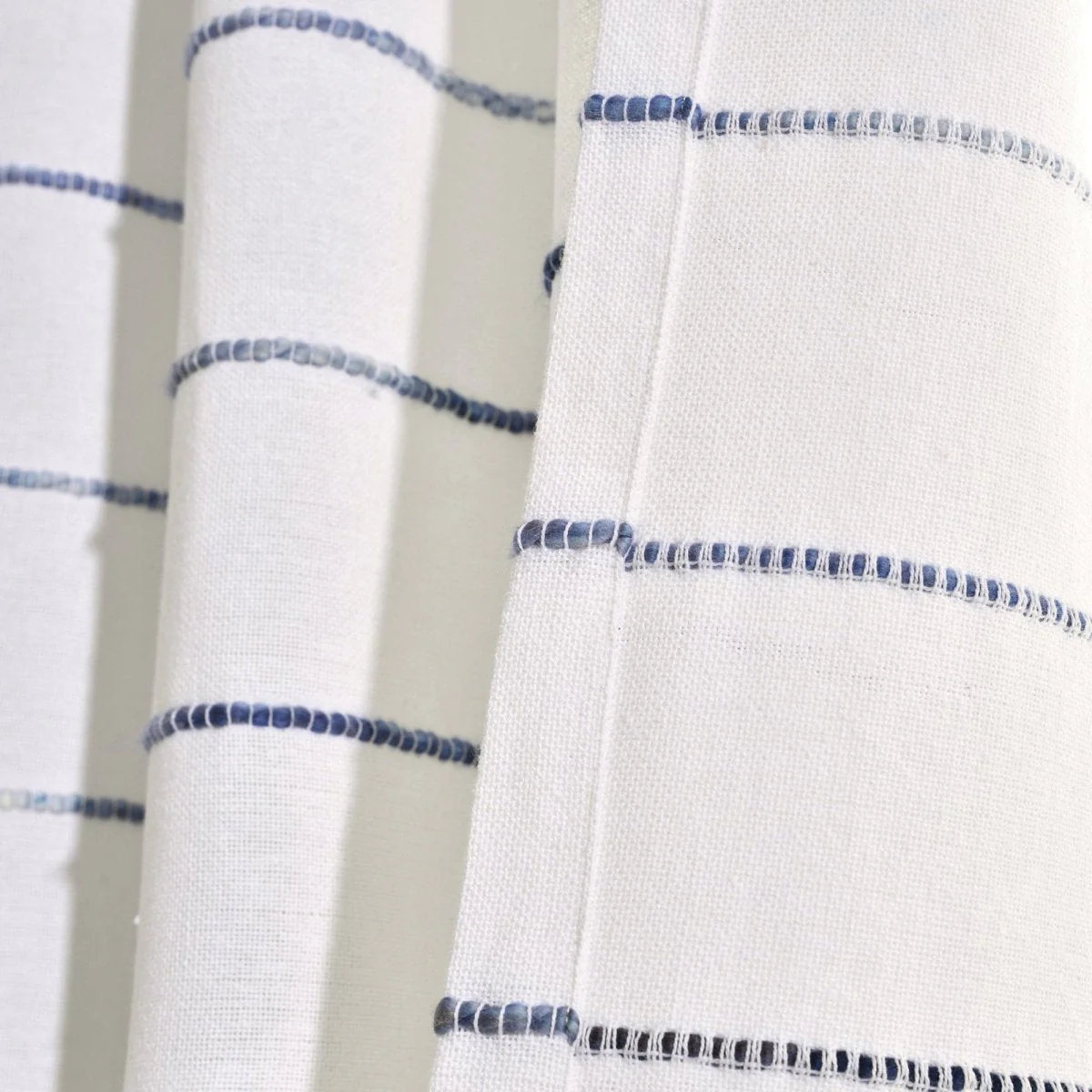 Ombre Stripe Yarn Dyed Recycled Cotton Blend Shower Curtain - Image 17
