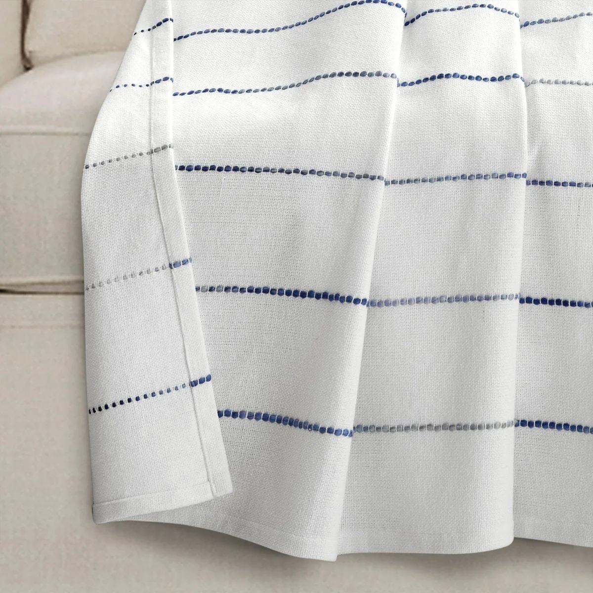 Ombre Stripe Yarn Dyed Recycled Cotton Blend Throw - Image 8
