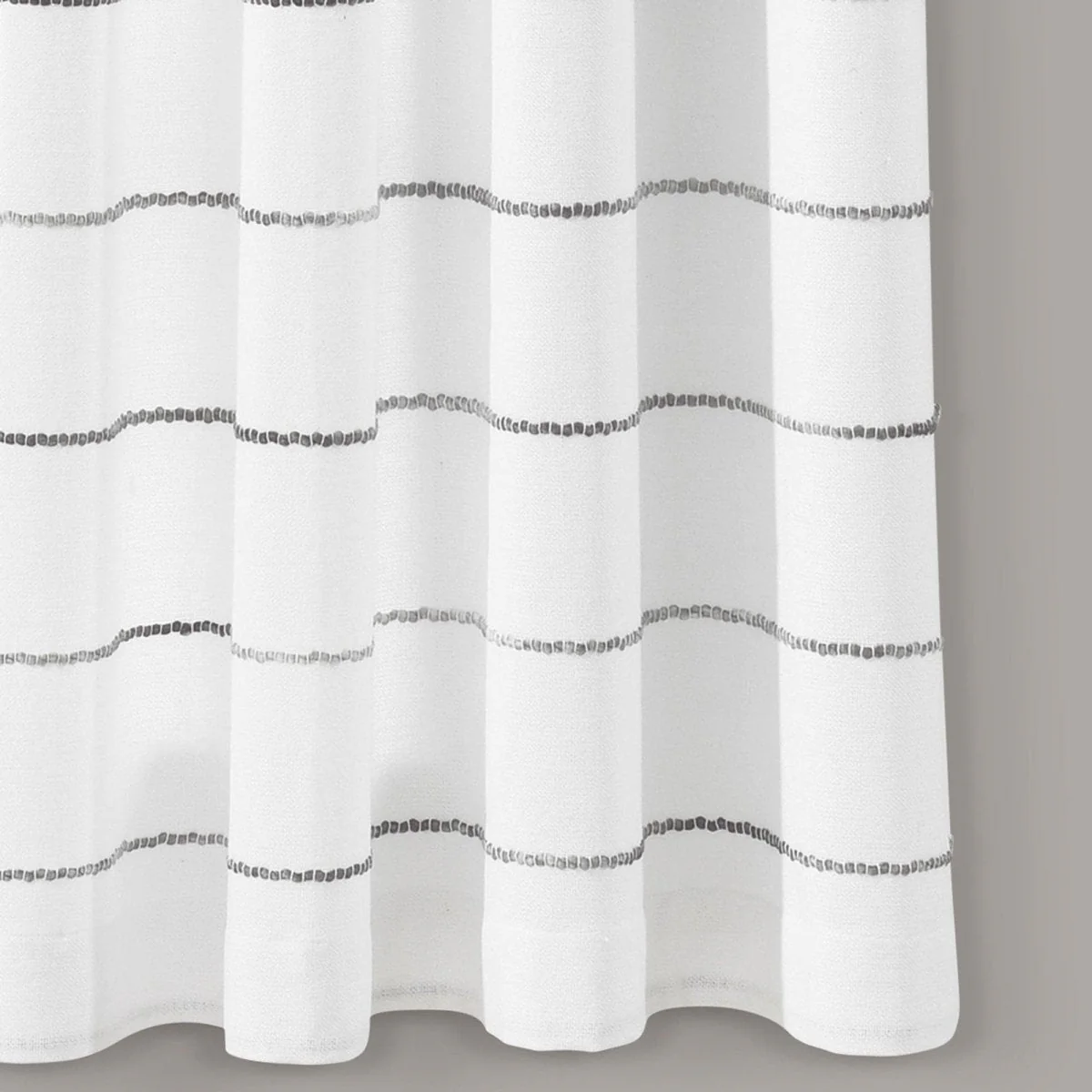 Ombre Stripe Yarn Dyed Recycled Cotton Blend Window Curtain Panel Set - Image 12