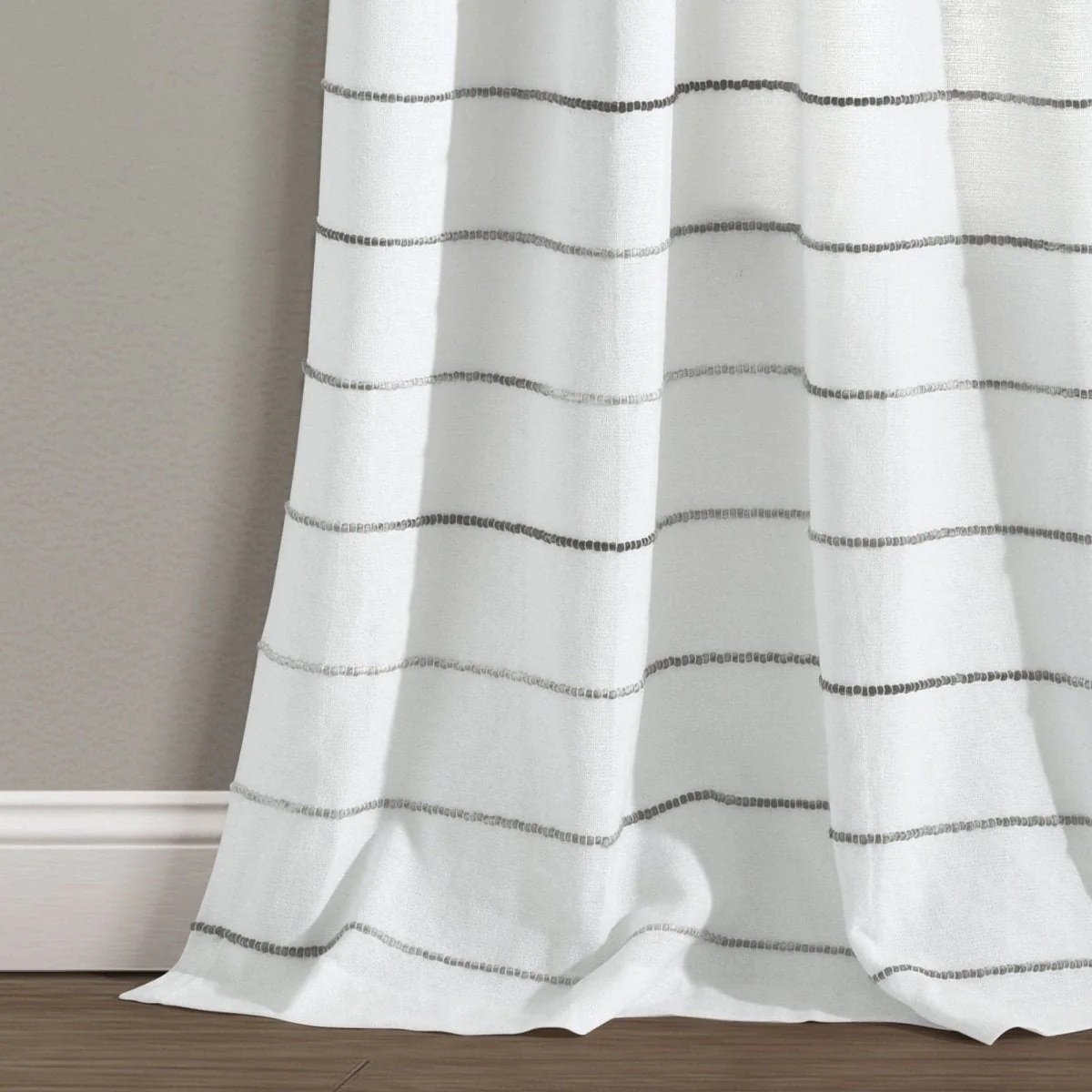 Ombre Stripe Yarn Dyed Recycled Cotton Blend Window Curtain Panel Set - Image 14