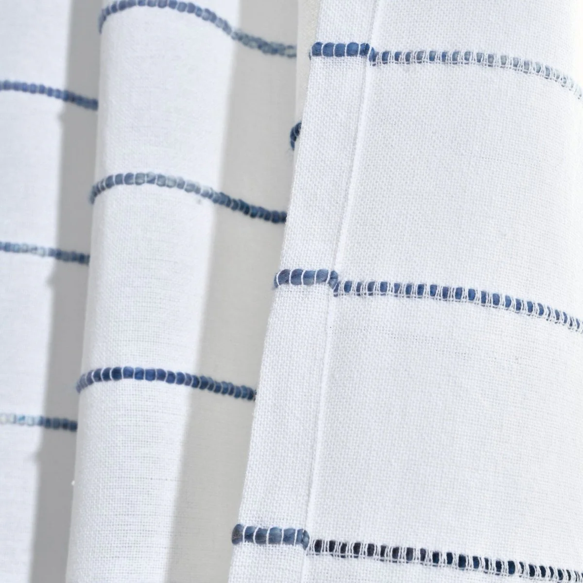 Ombre Stripe Yarn Dyed Recycled Cotton Blend Window Curtain Panel Set - Image 21