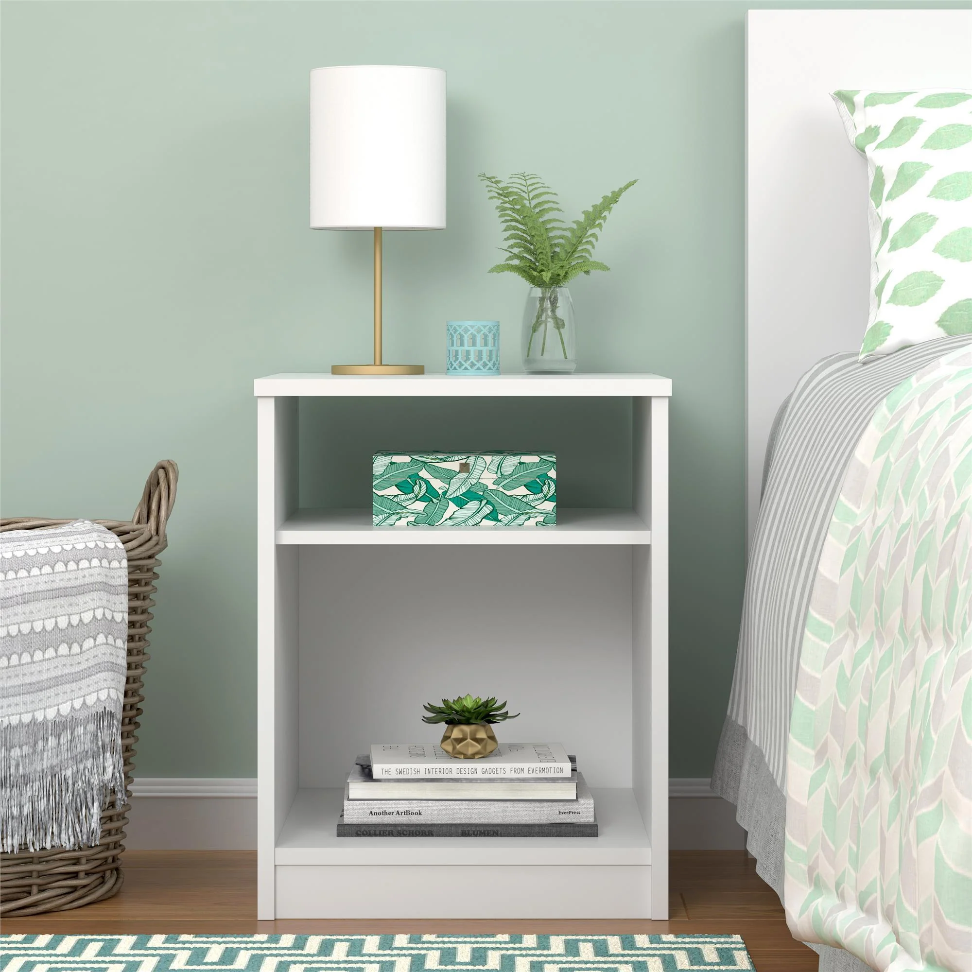 Open Shelf Nightstand - White - Image 3