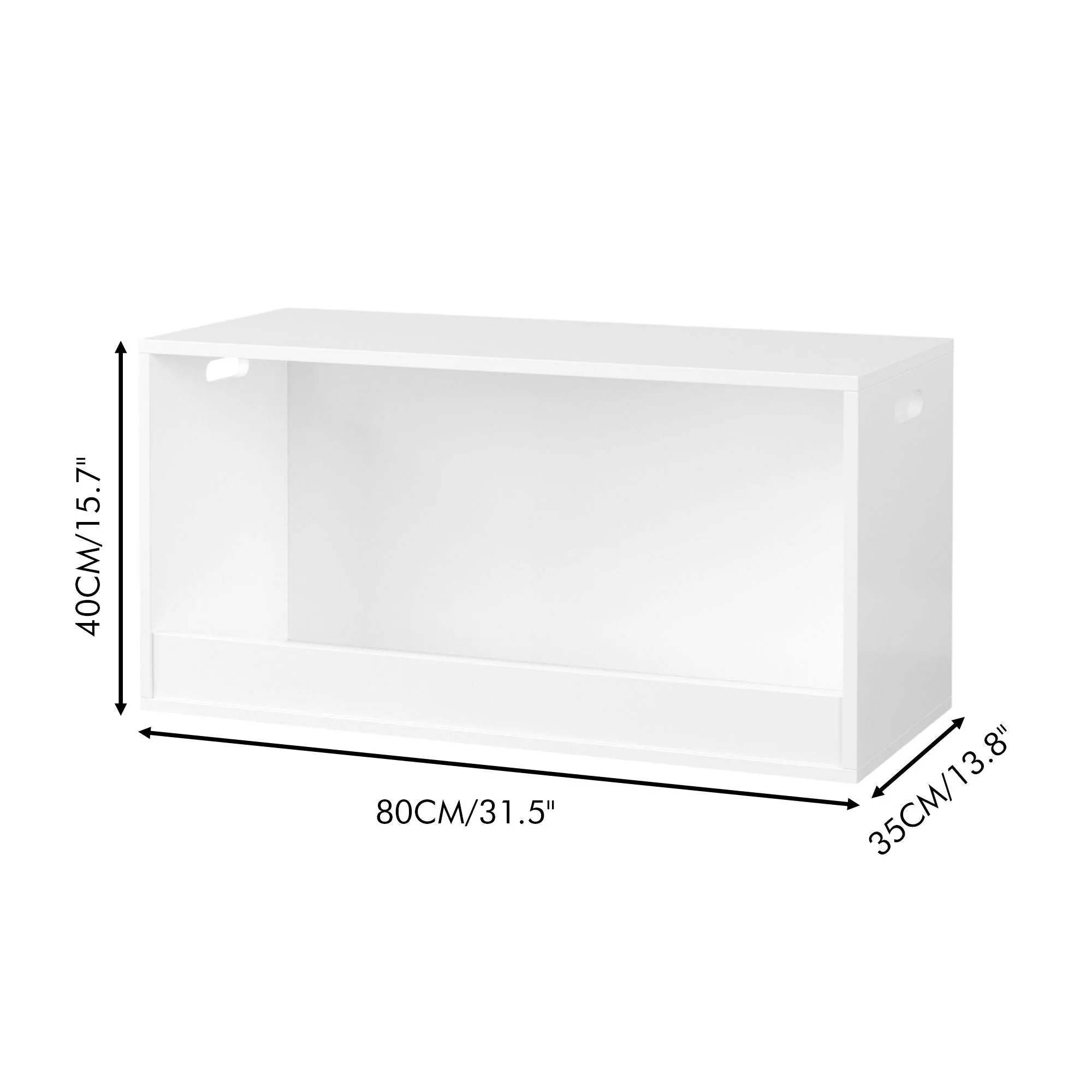 Open Toy Storage Box For Kids, Organizer Bin For Plush Toys, Books - White - Image 3