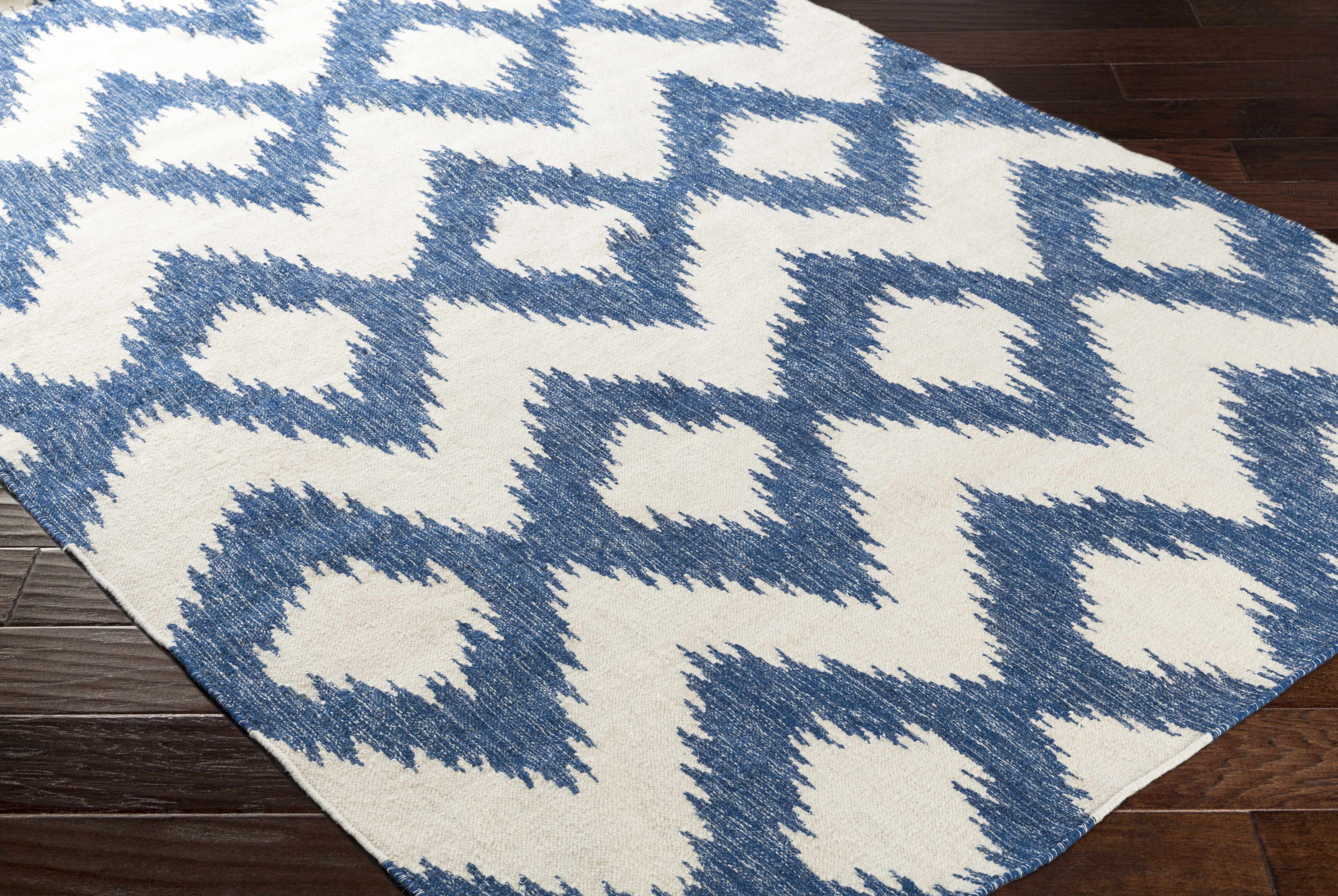 Oradell Blue Ikat Wool Rug - Clearance - Image 2