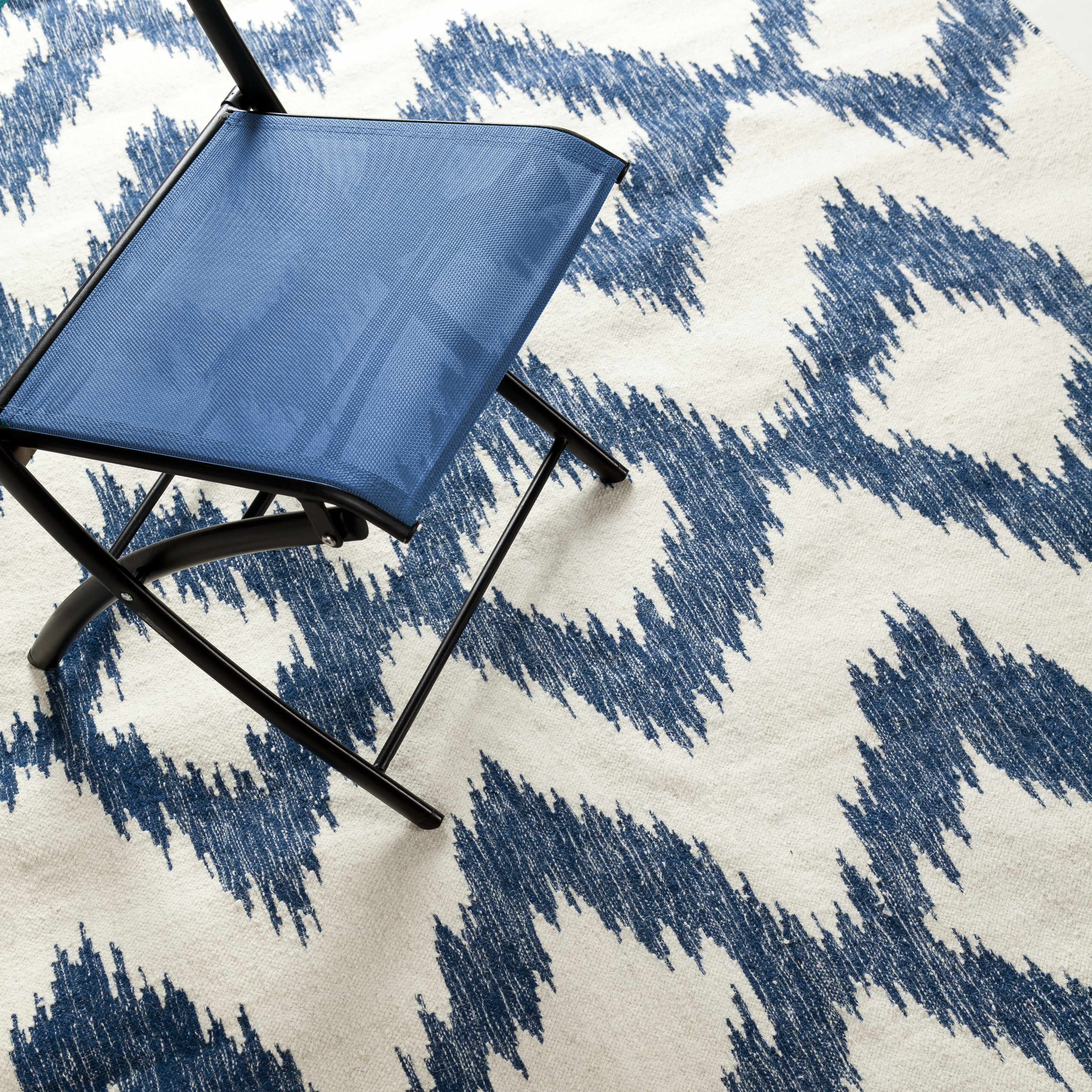 Oradell Blue Ikat Wool Rug - Clearance - Image 3