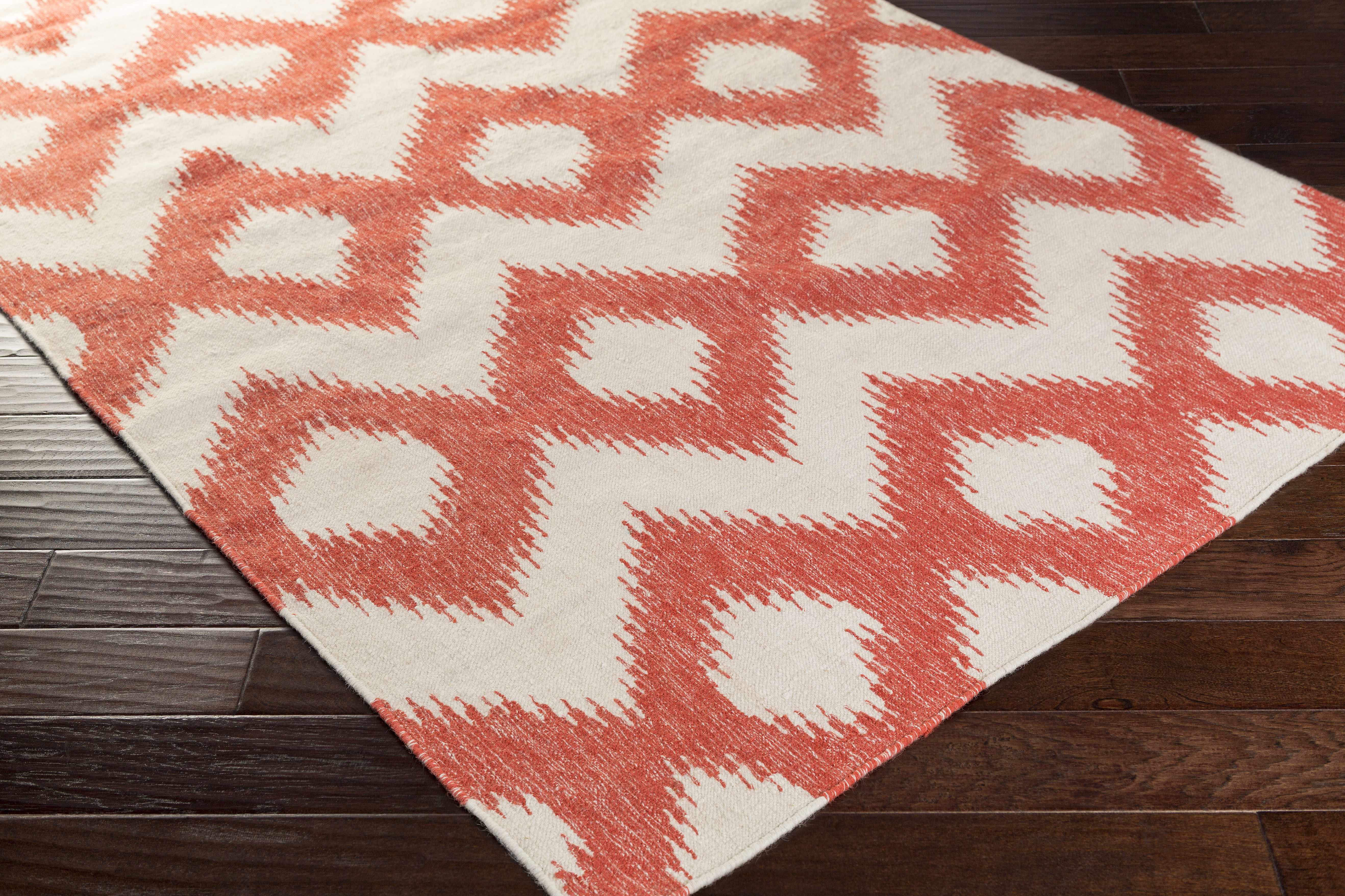 Oradell Red Ikat Wool Rug - Clearance - Image 2