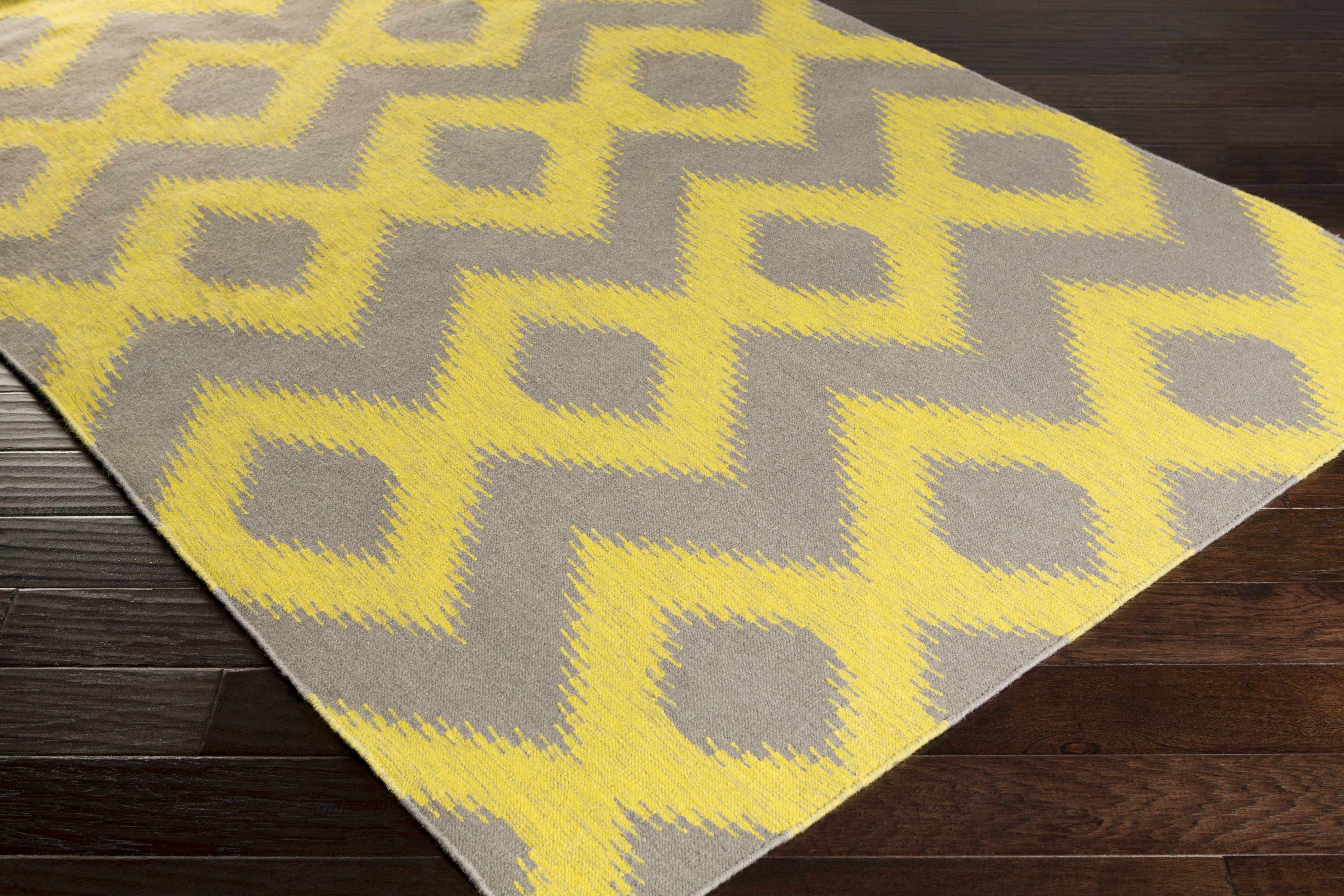 Oradell Yellow Ikat Wool Rug - Clearance - Image 2
