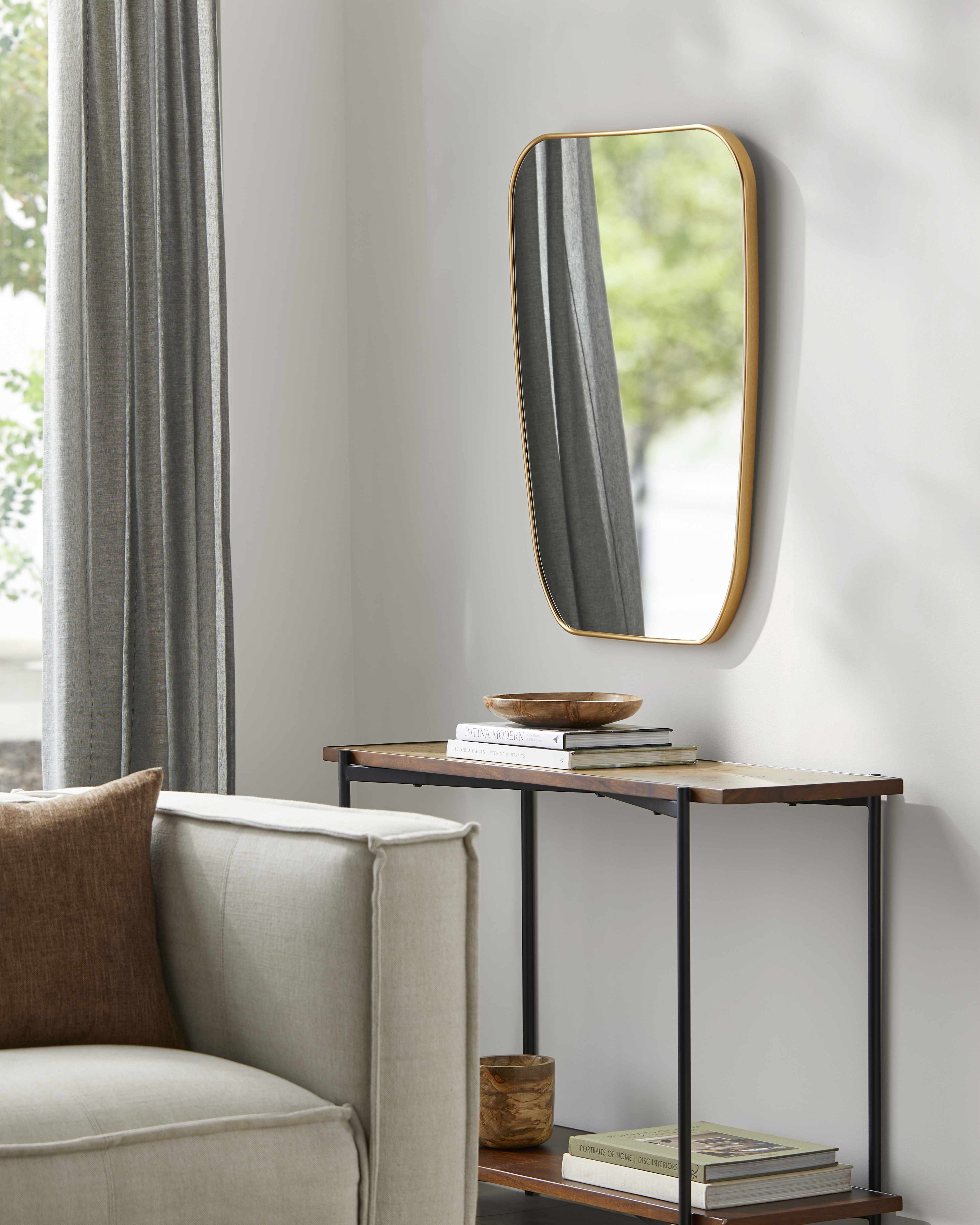 Orbassano Gold Frame Round Mirror - Image 2