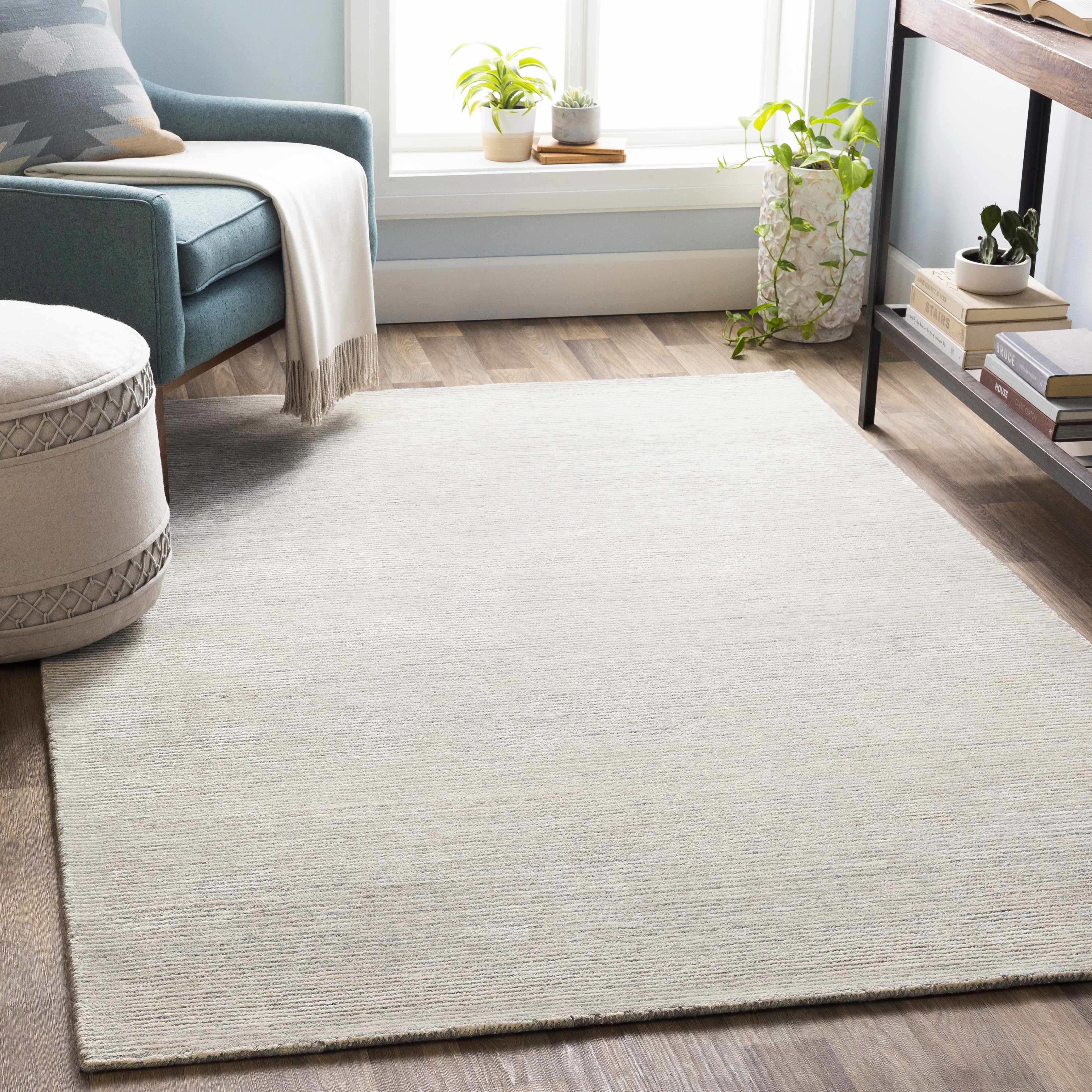 Orcas Hand Tufted Wool-Blend Rug - Aqua - Image 2