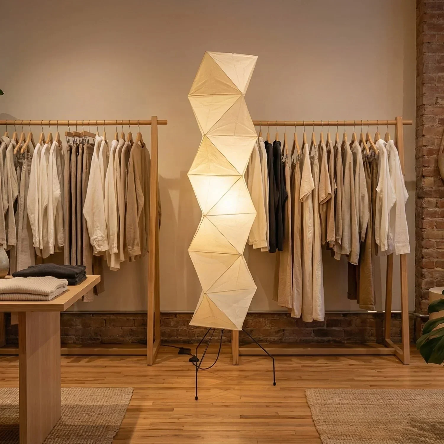 Origami Paper Floor Lamp 74" Rhombus Japanese Style E26 Light - Image 10