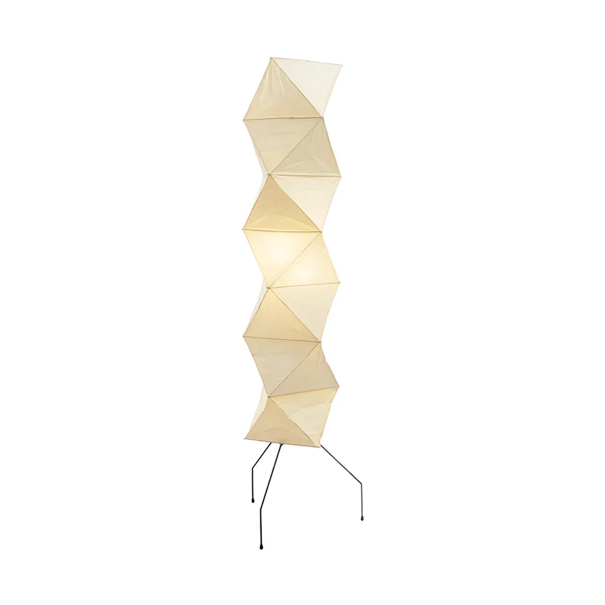 Origami Paper Floor Lamp 74" Rhombus Japanese Style E26 Light - Image 2