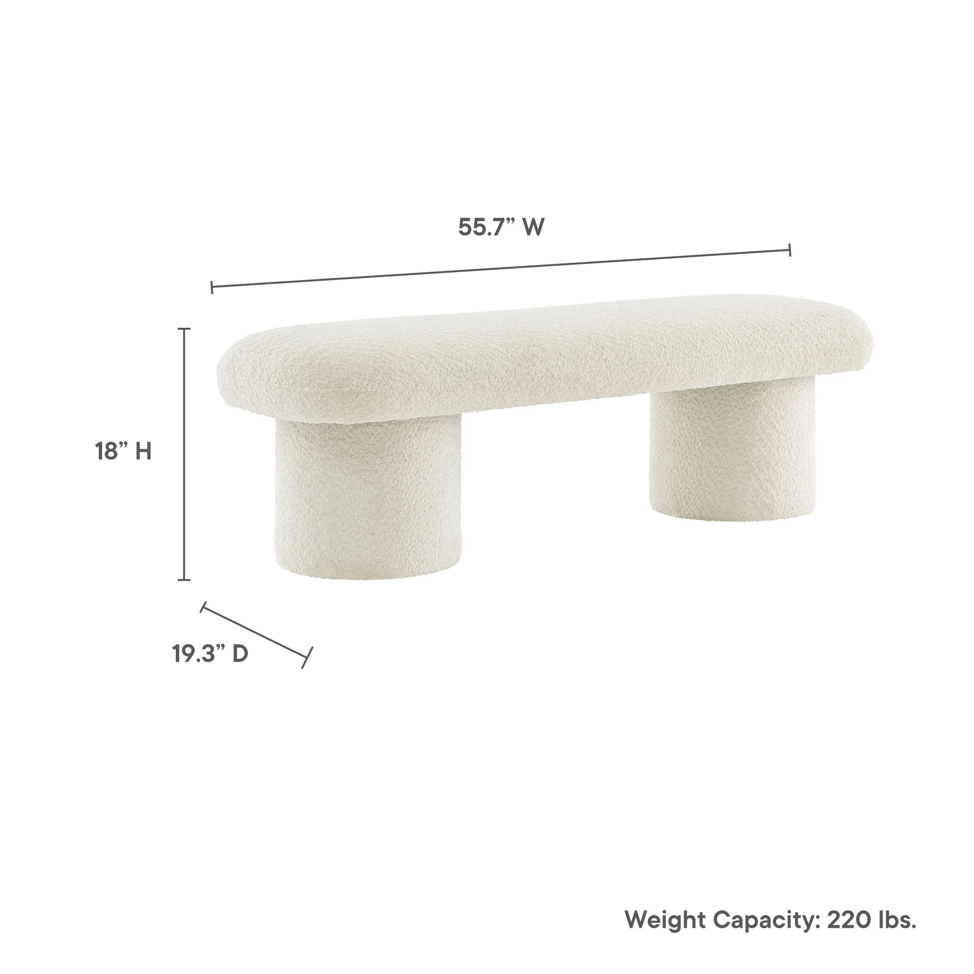Orla Chenille Upholstered Bench by Modway - Image 12