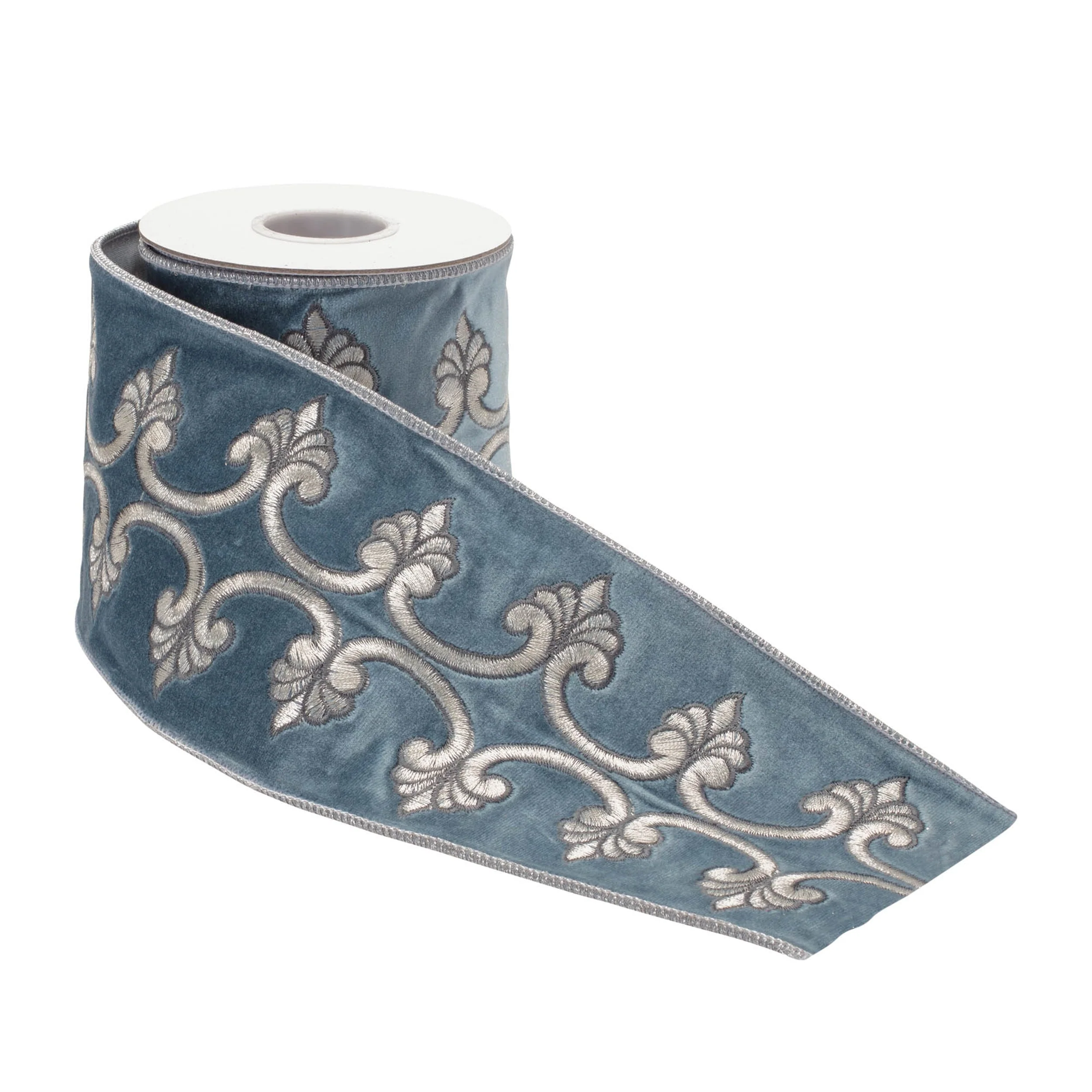 Ornate Embroidered Wired Ribbon 4" x 5 Yds. - Image 2