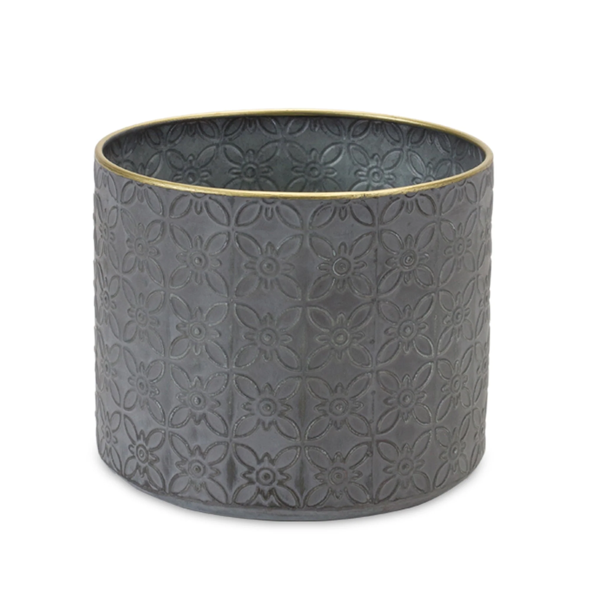 Ornate Geometric Metal Planter (Set of 4) - Image 3