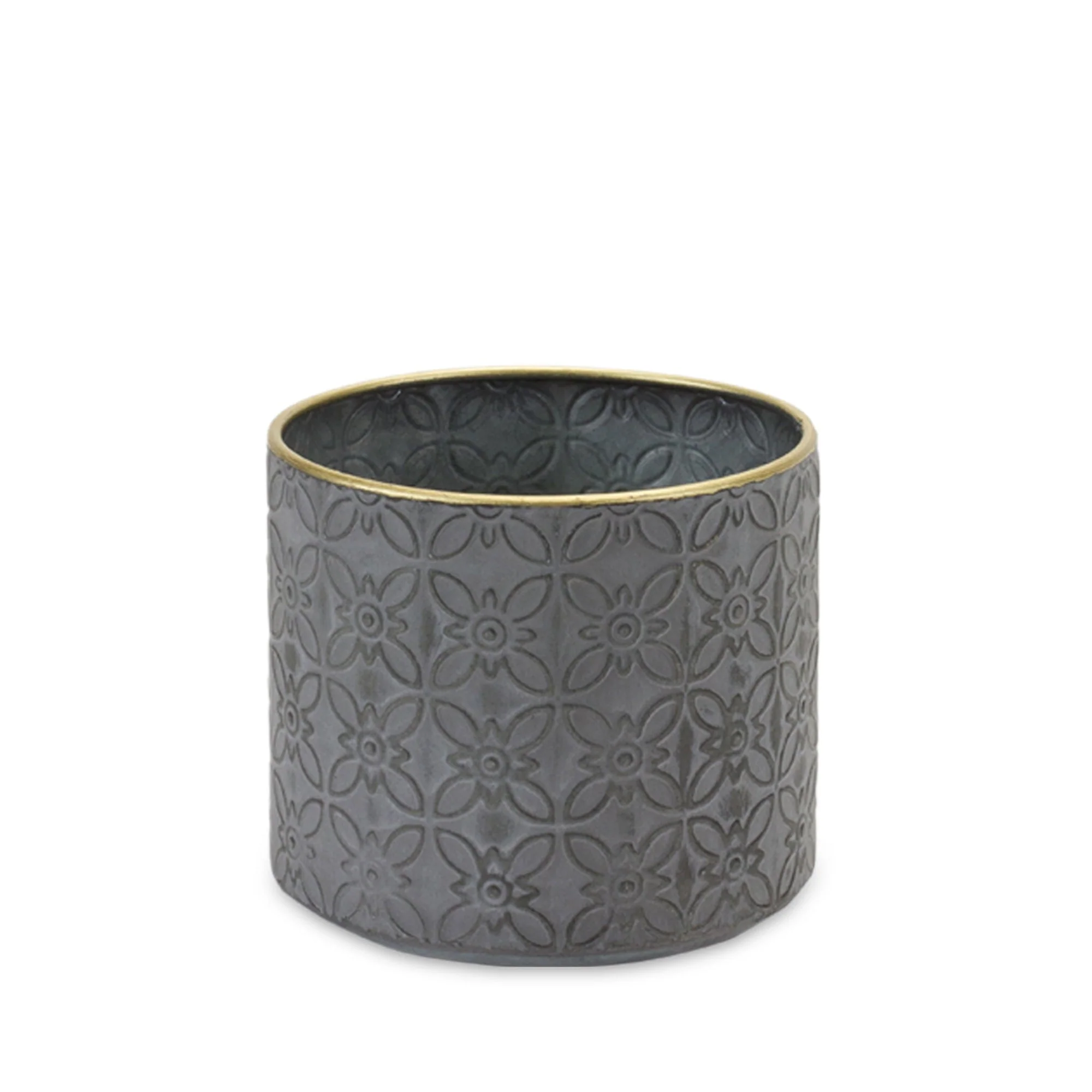 Ornate Geometric Metal Planter (Set of 4) - Image 5