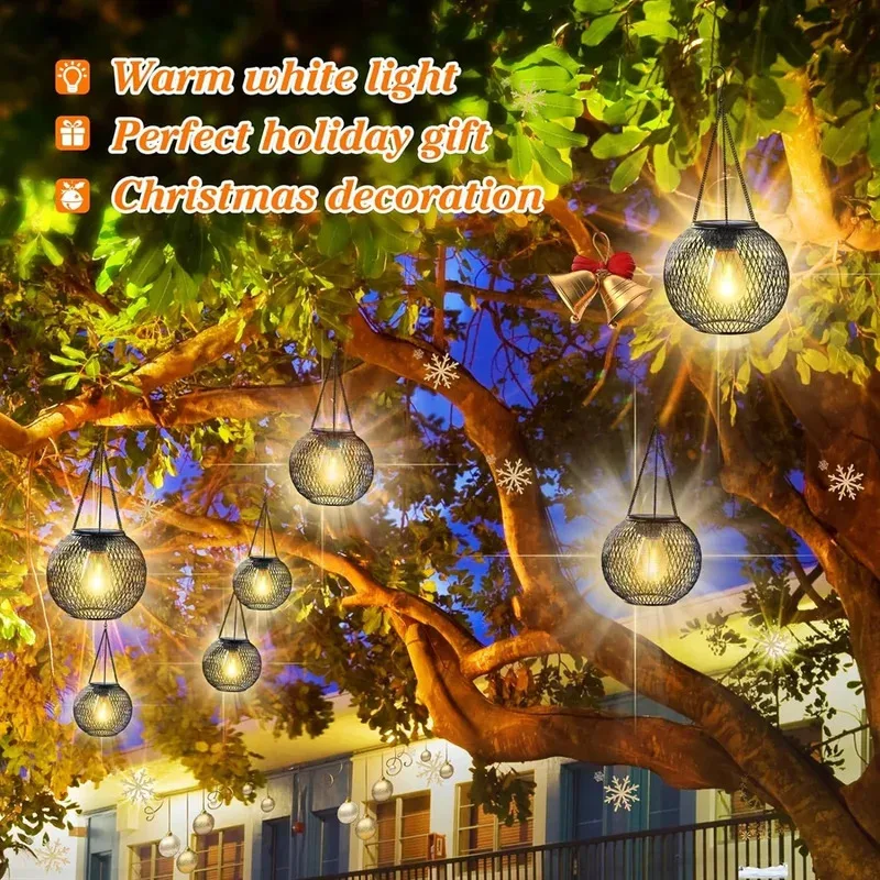 Ortiny Solar Lantern Outdoor – Waterproof Hanging Decorative Lights for Garden - Image 2