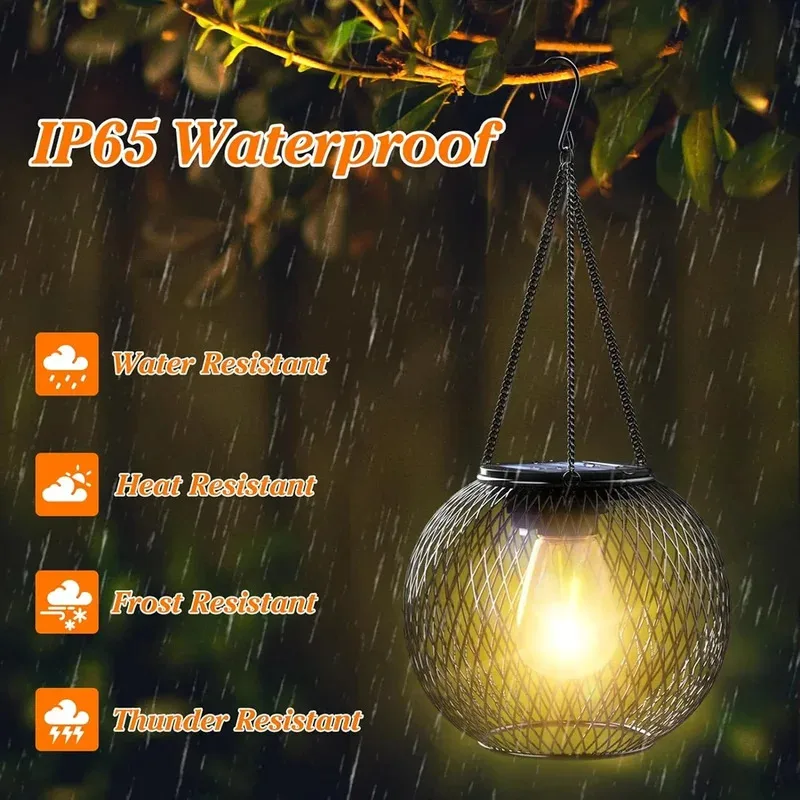 Ortiny Solar Lantern Outdoor – Waterproof Hanging Decorative Lights for Garden - Image 3