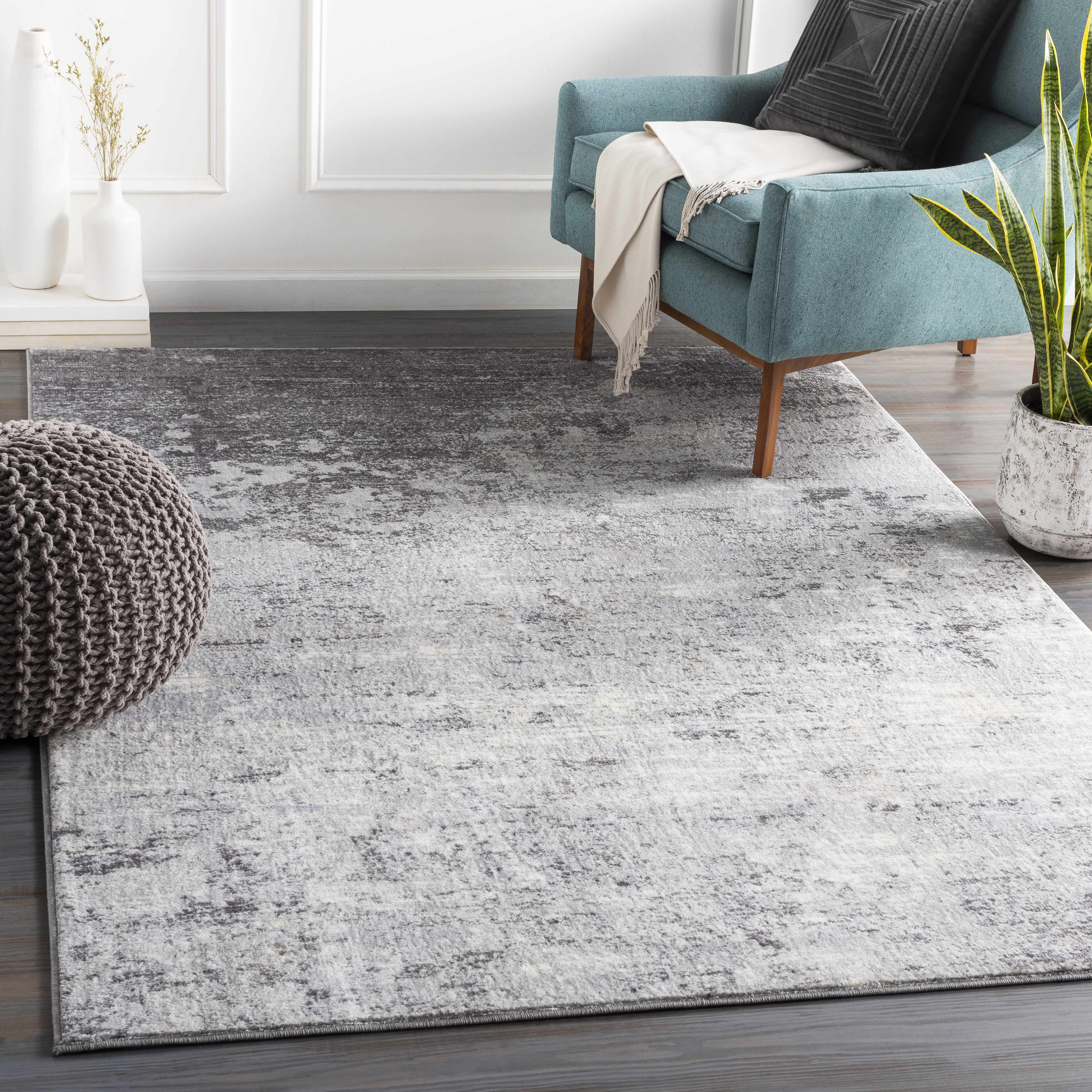 Ortonville Abstract Gray Rug - Image 2