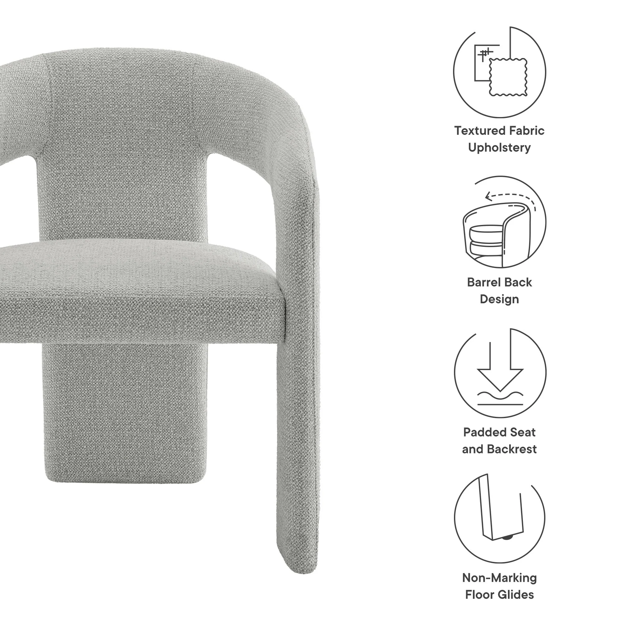Oslo Barrel Fabric Upholstered Dining Accent Chair by Modway - Image 17
