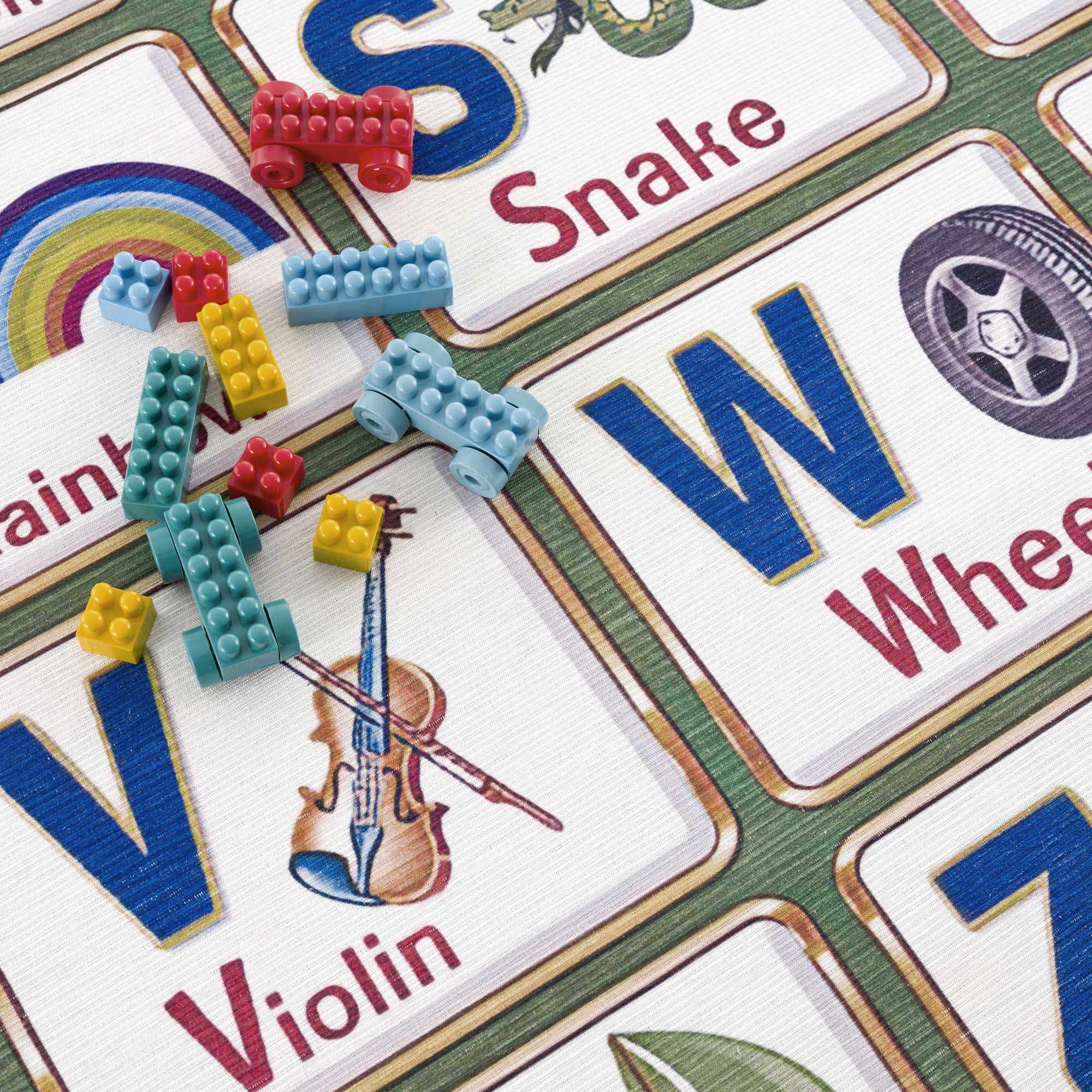 Osric Colorful Alphabet Washable Kids Rug - Clearance - Image 3