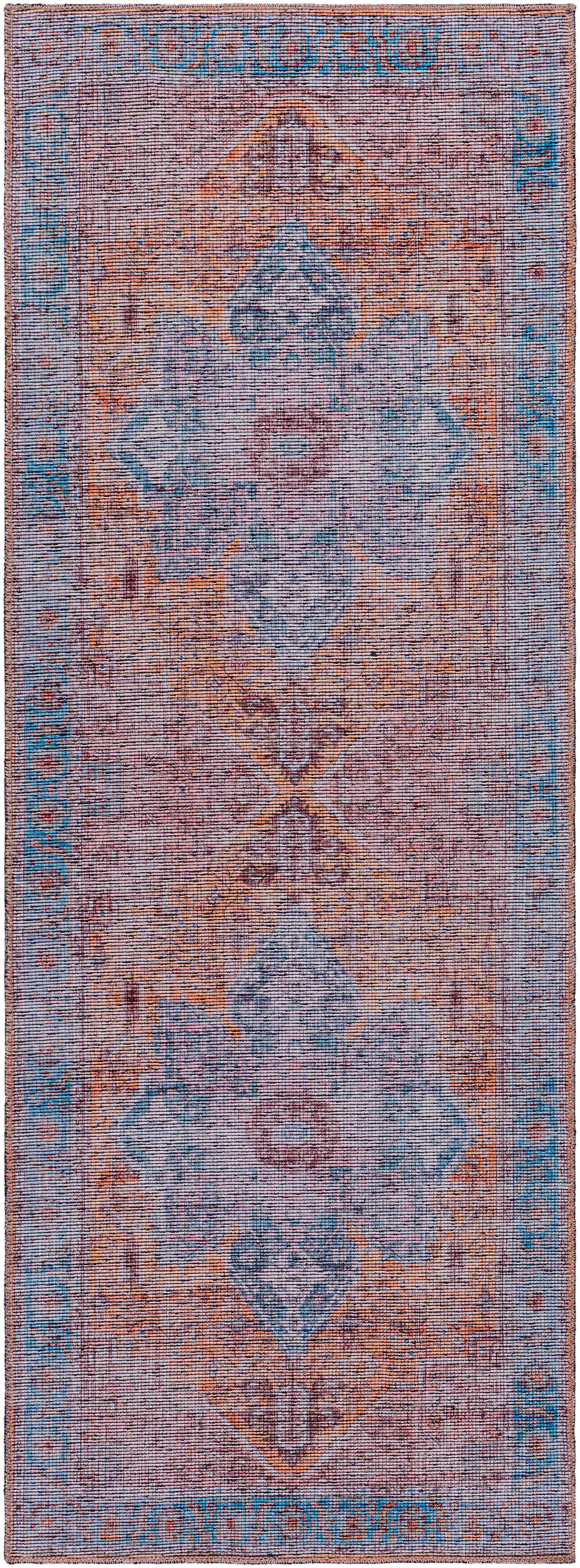 Otaki Purple & Brown Washable Area Rug - Clearance - Image 3