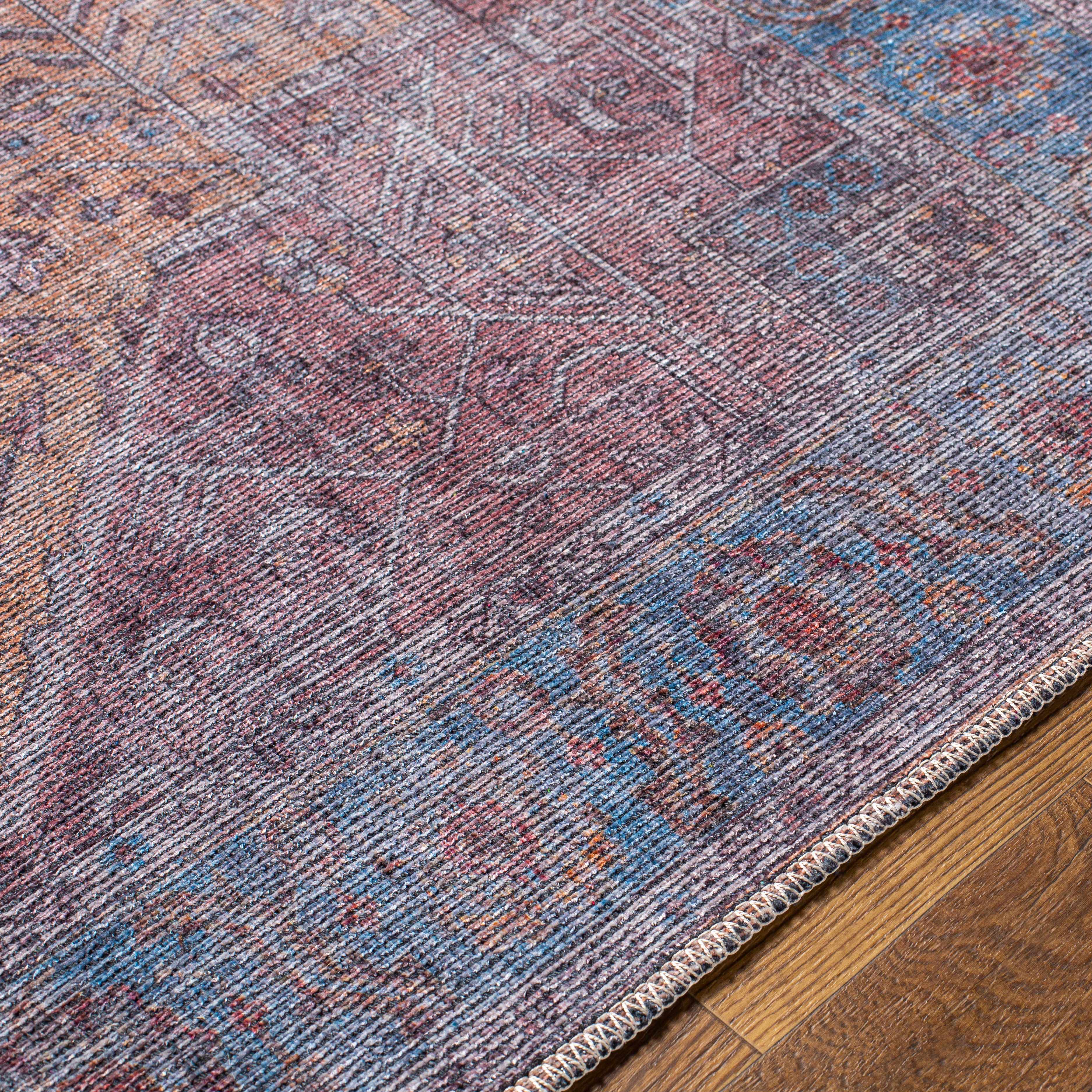 Otaki Purple & Brown Washable Area Rug - Clearance - Image 5