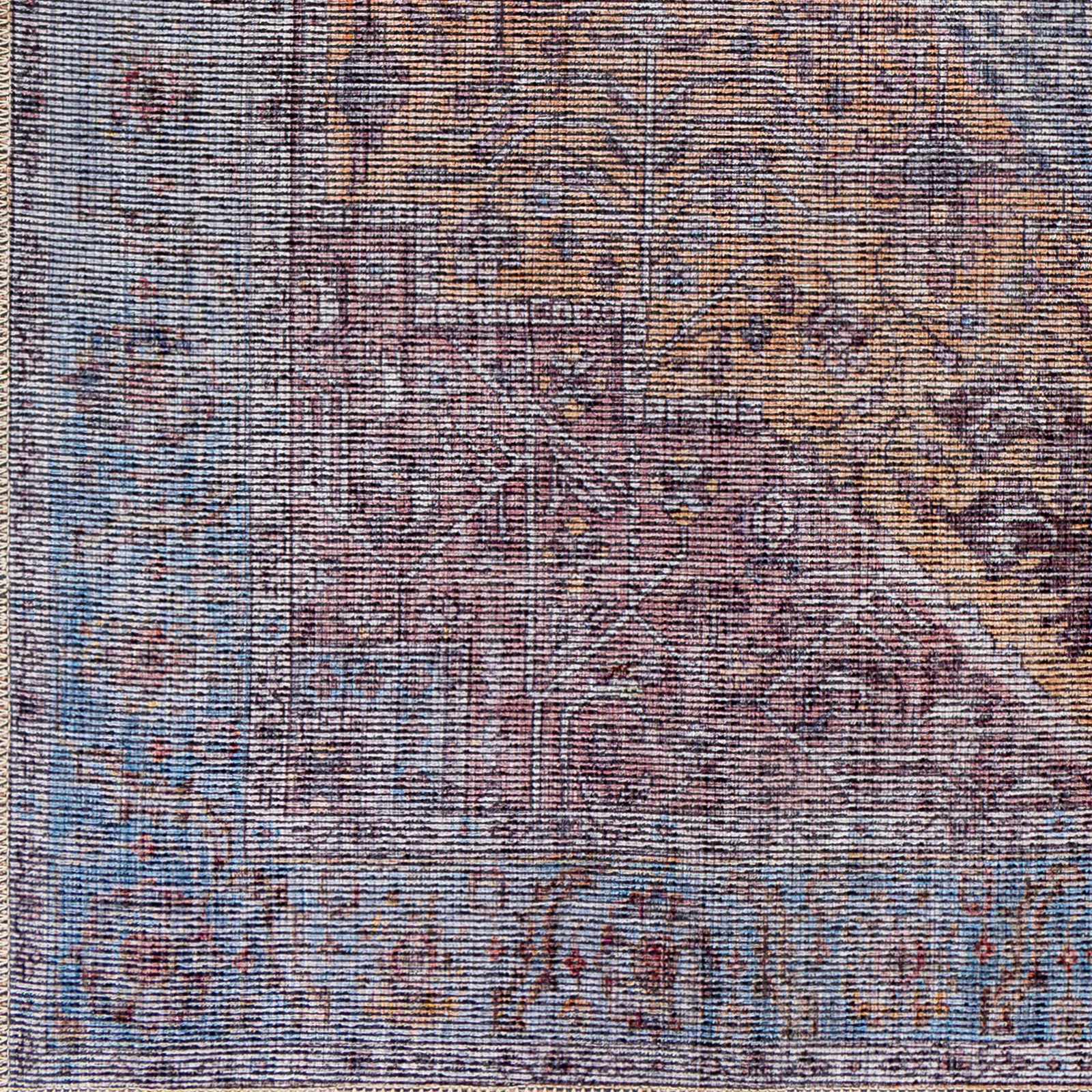 Otaki Purple & Brown Washable Area Rug - Clearance - Image 7