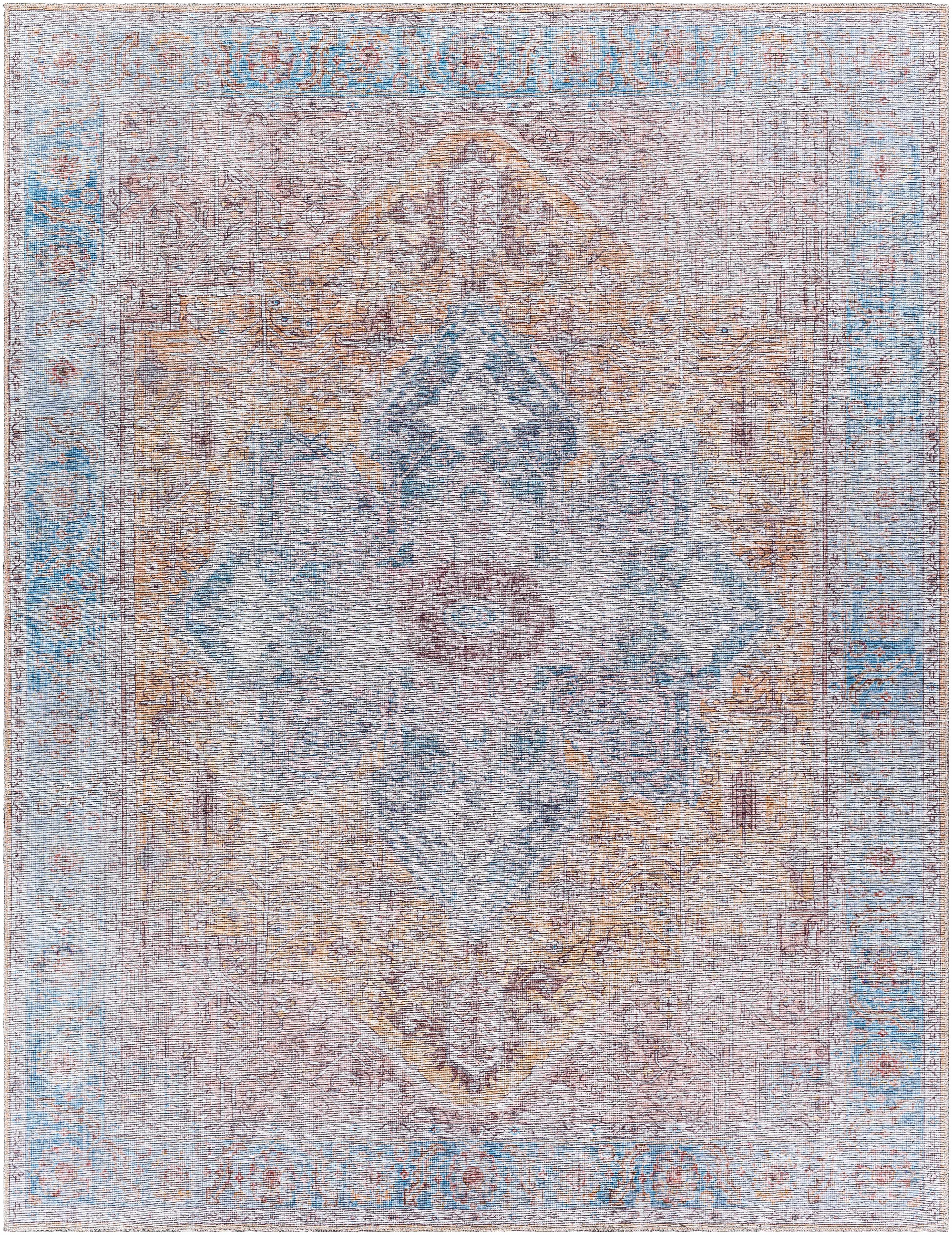 Otaki Purple & Brown Washable Area Rug - Clearance - Image 9