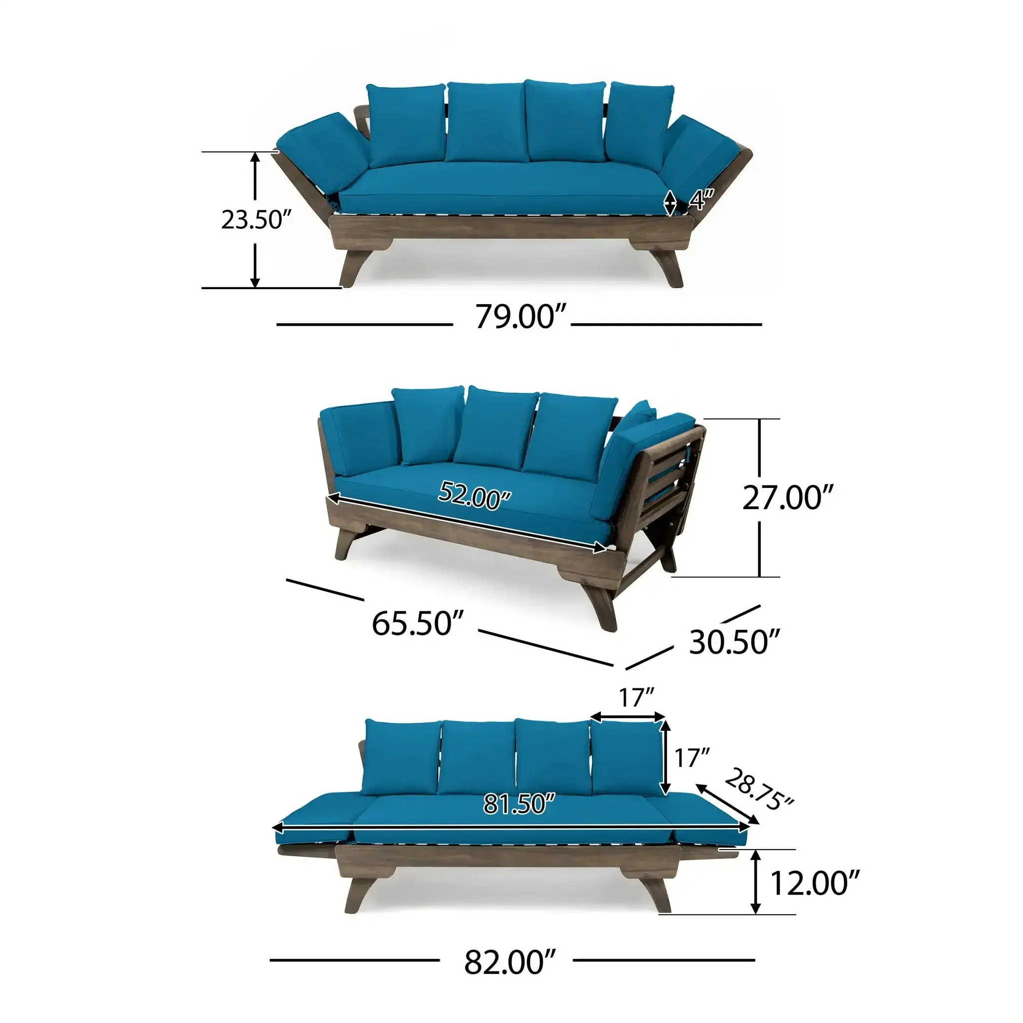 Ottavio - Convertible Sofa Daybed With Water Resistant Cushions - Image 4