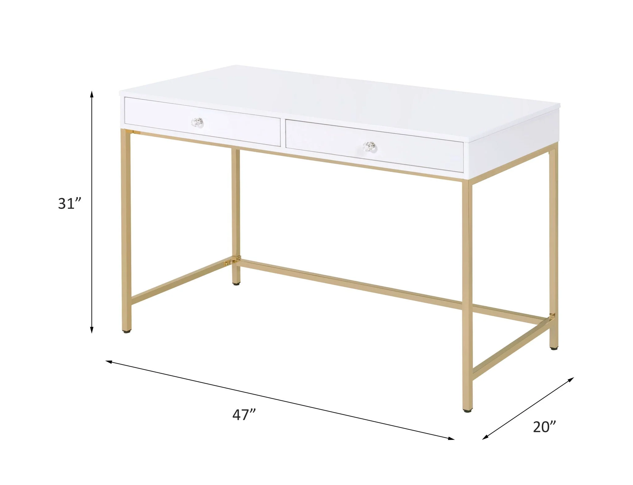 Ottey - High Gloss Writing Desk - Image 5