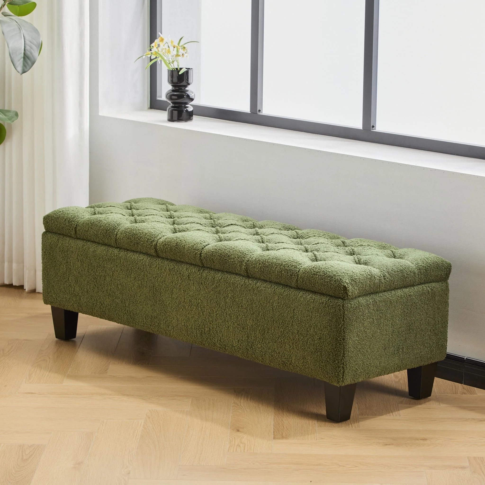 Ottoman Bench & Storage - Green - Image 3