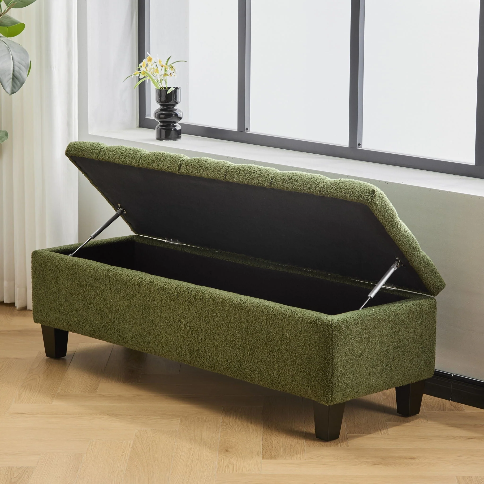 Ottoman Bench & Storage - Green - Image 4