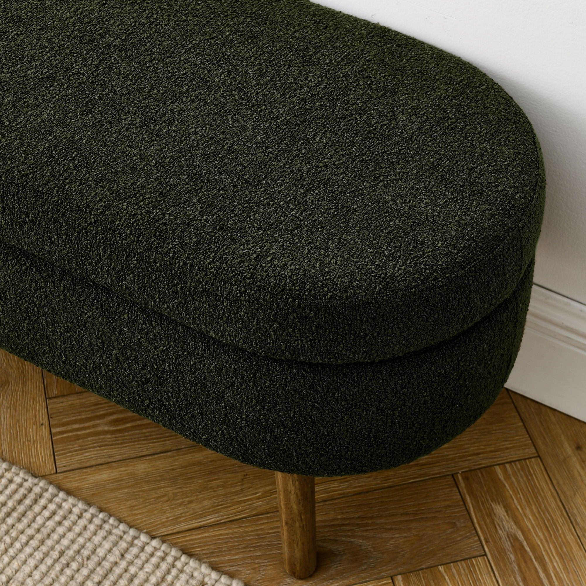 Ottoman Oval Storage Bench With Rubber Wood Legs - Image 20