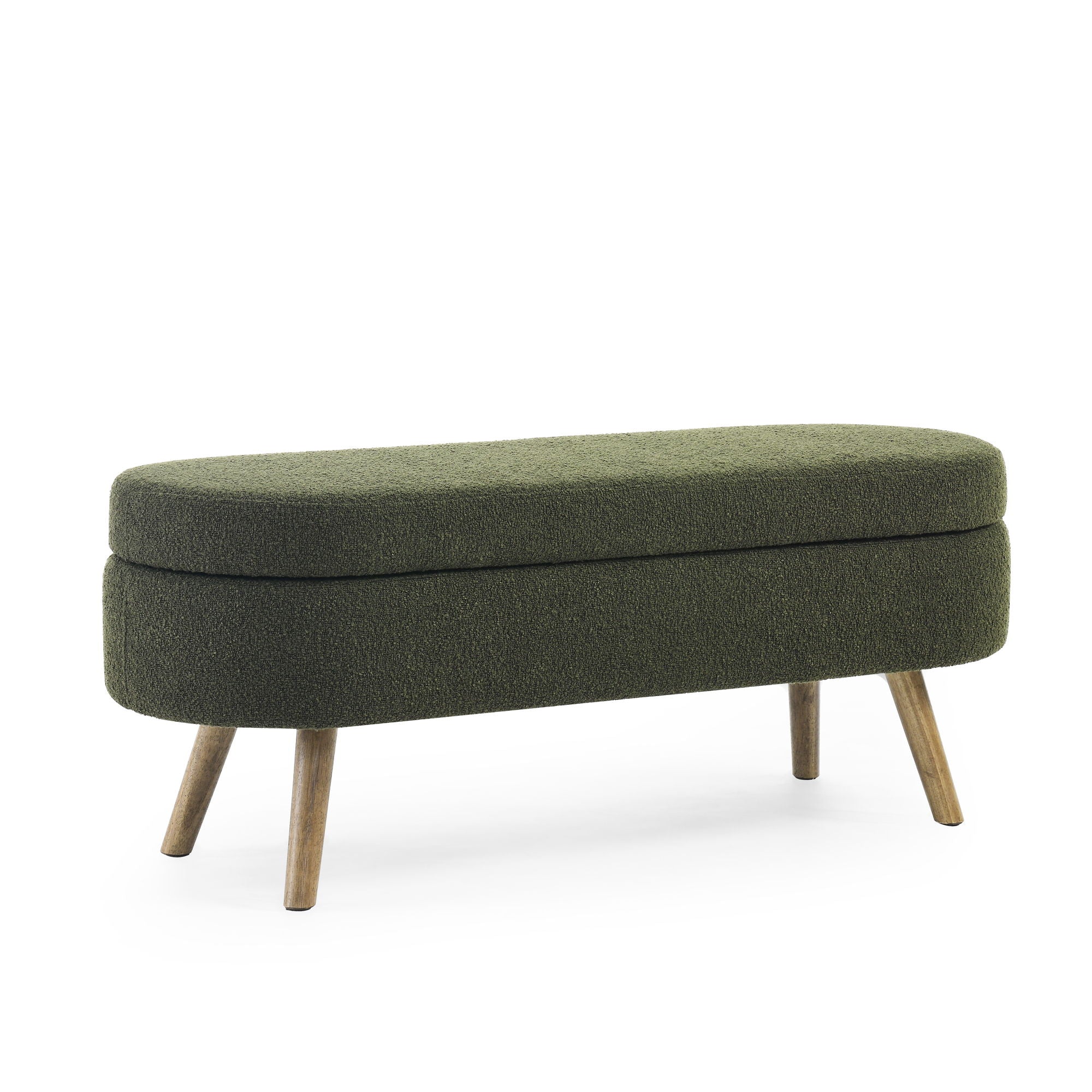 Ottoman Oval Storage Bench With Rubber Wood Legs - Image 25