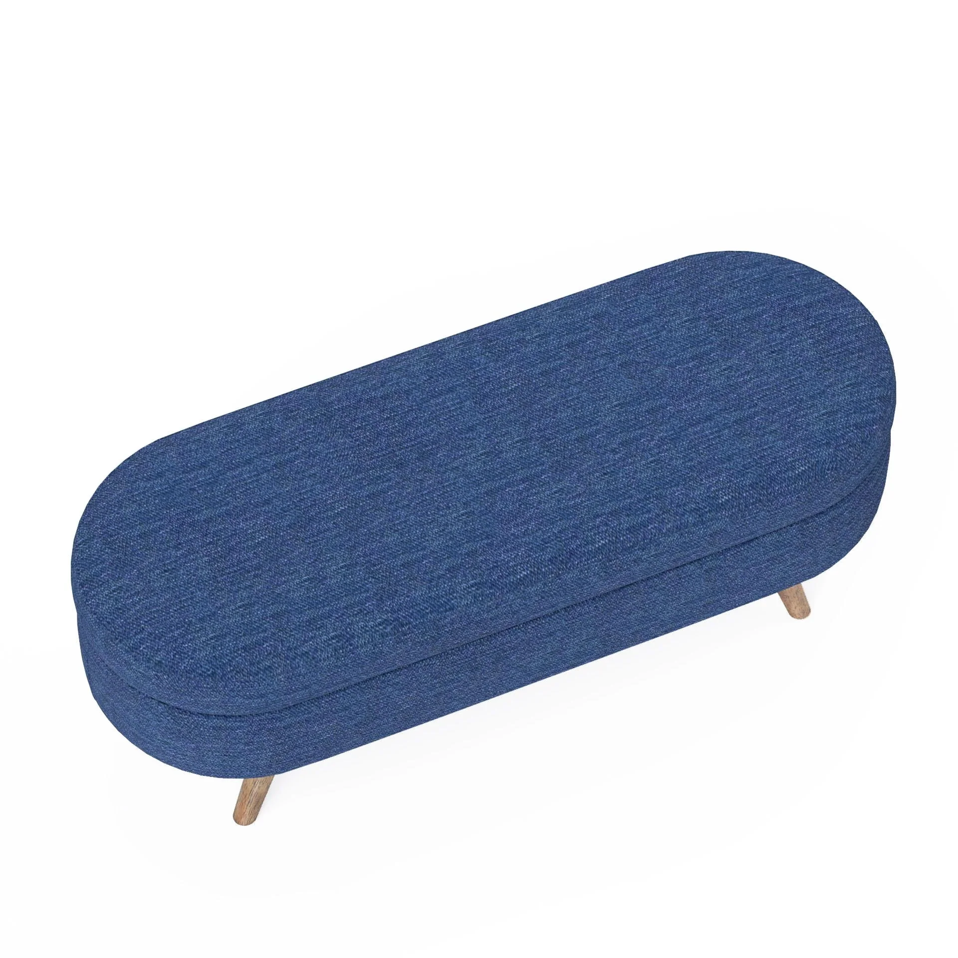 Ottoman Oval Storage Bench With Rubber Wood Legs - Image 32