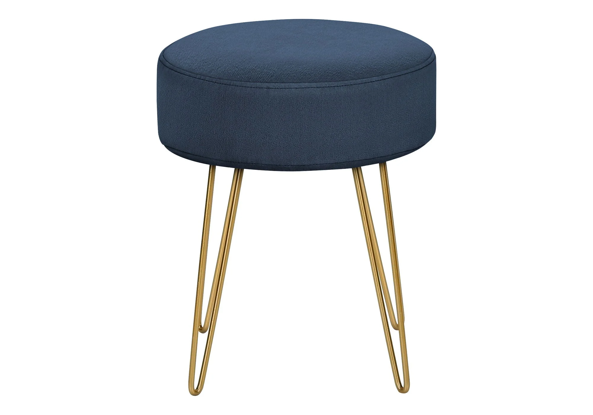 Ottoman, Pouf, Footrest, Foot Stool, Round Metal Legs, Contemporary, Modern - Image 4