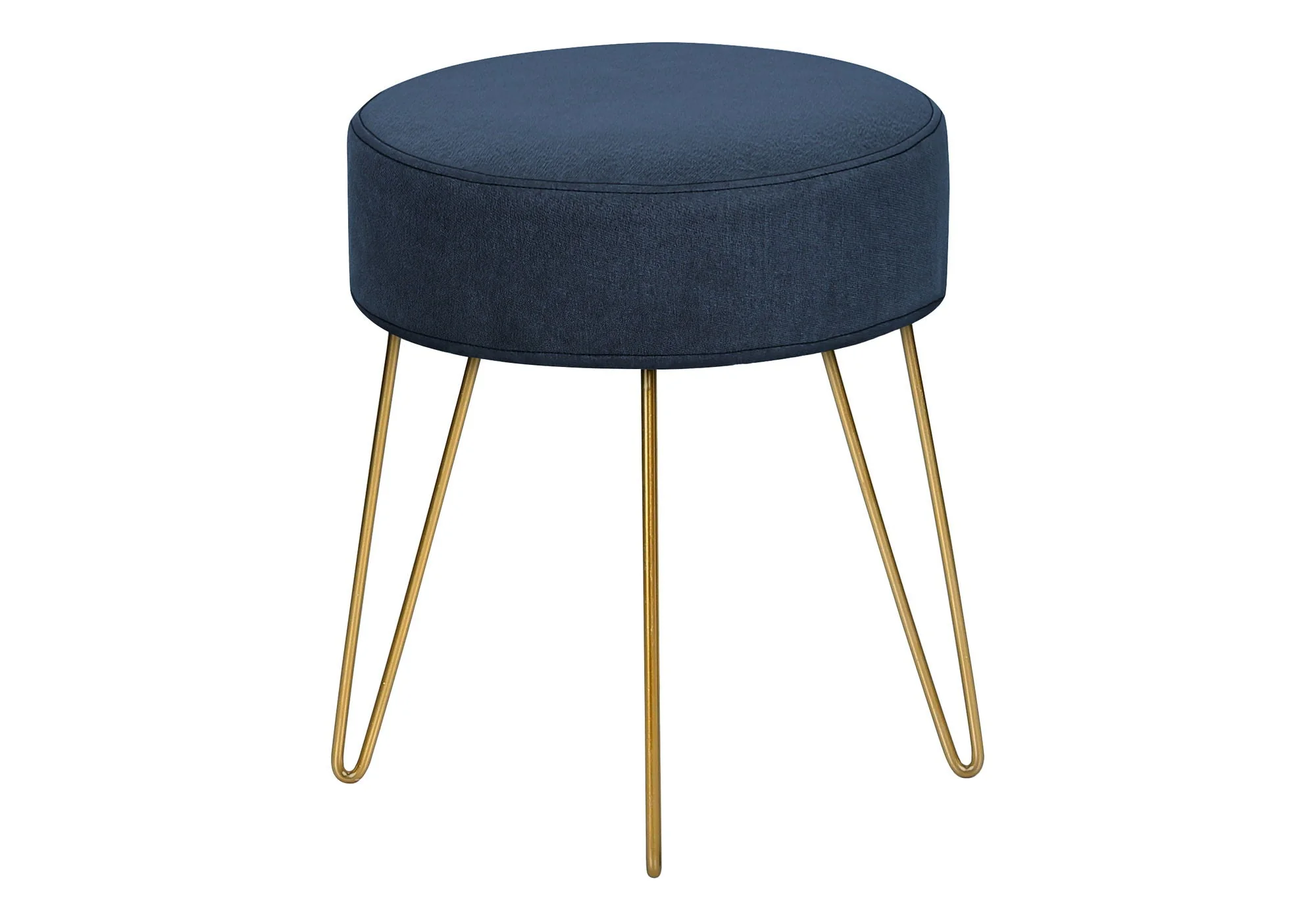 Ottoman, Pouf, Footrest, Foot Stool, Round Metal Legs, Contemporary, Modern - Image 7