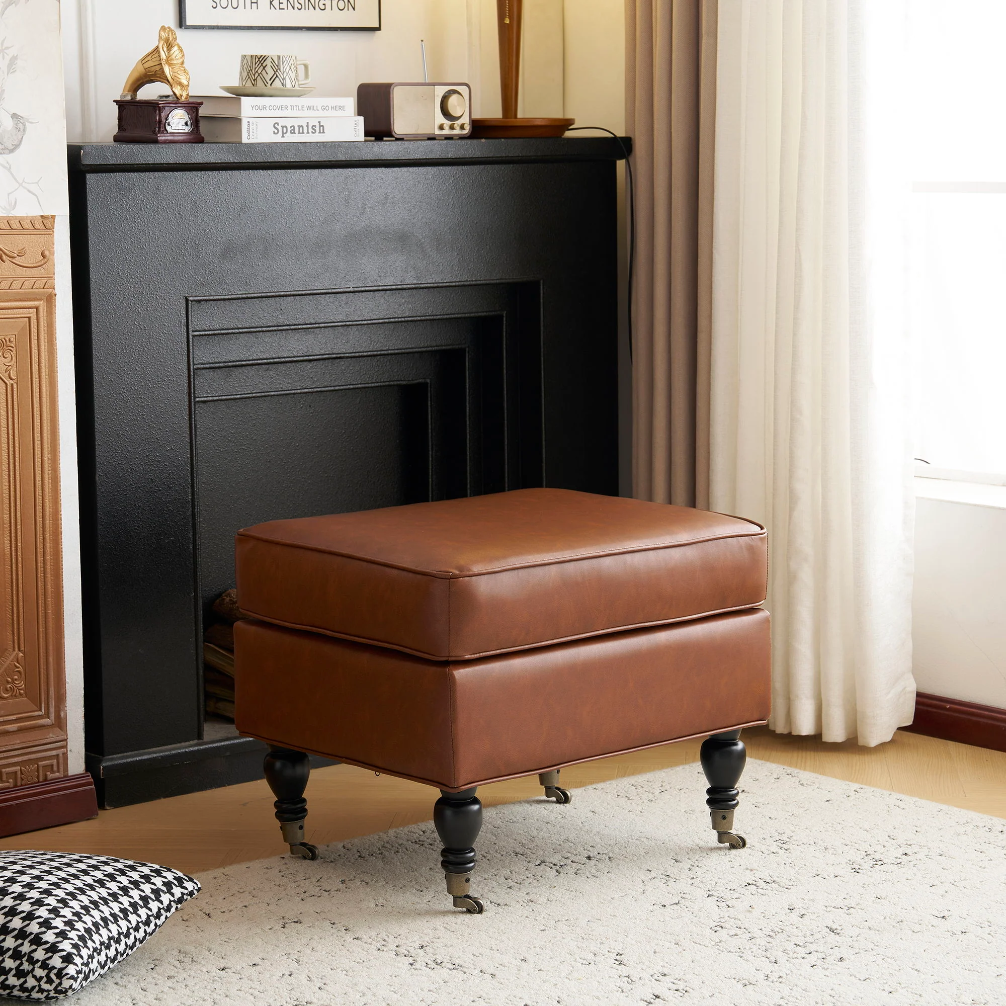 Ottoman Square Design - Brown - Image 3
