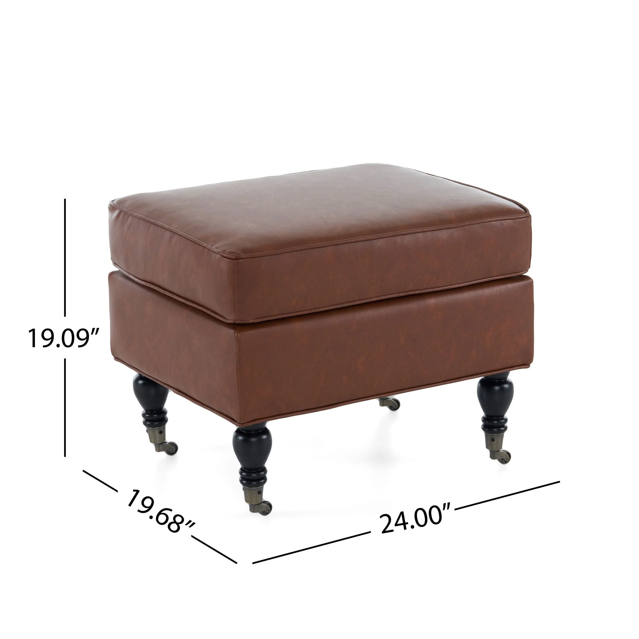 Ottoman Square Design - Brown - Image 4
