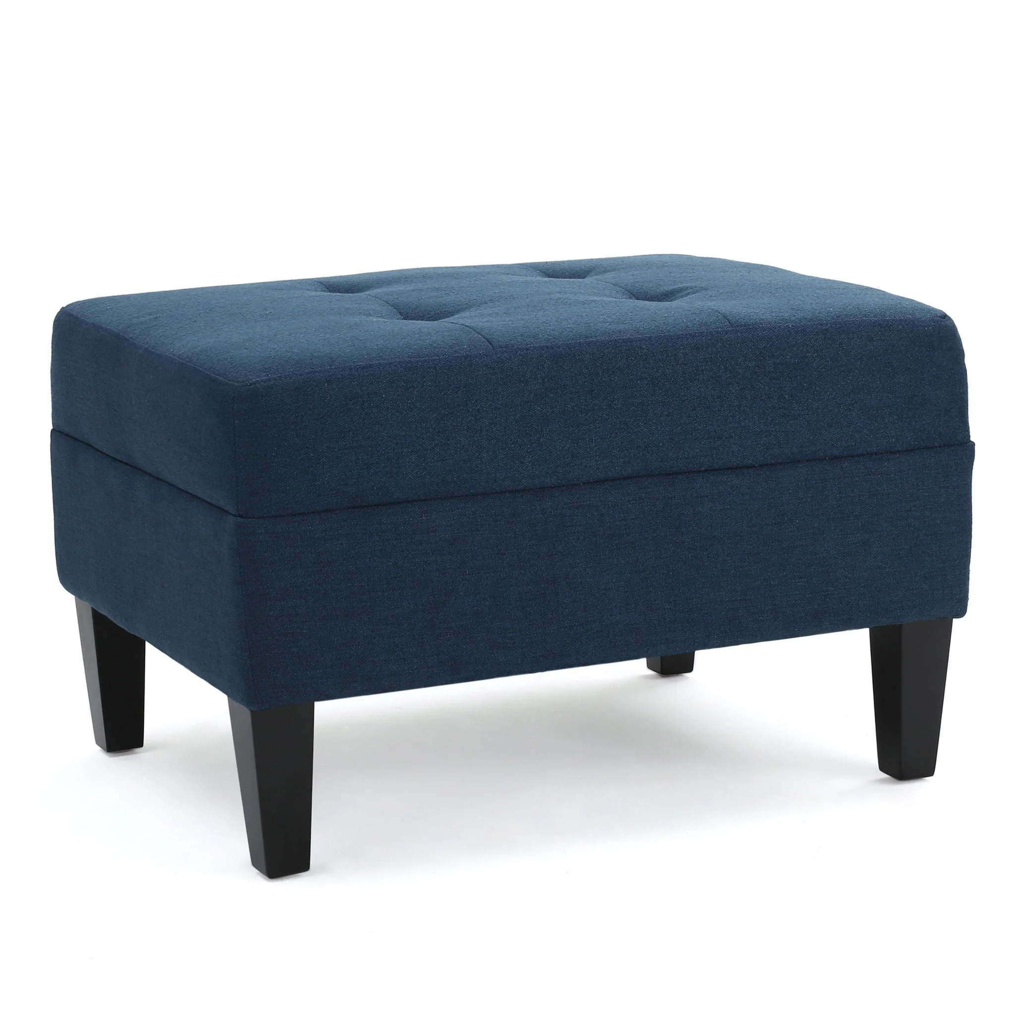 Ottoman With Birch Wood Legs And Cushioned Top For Comfort - Image 4