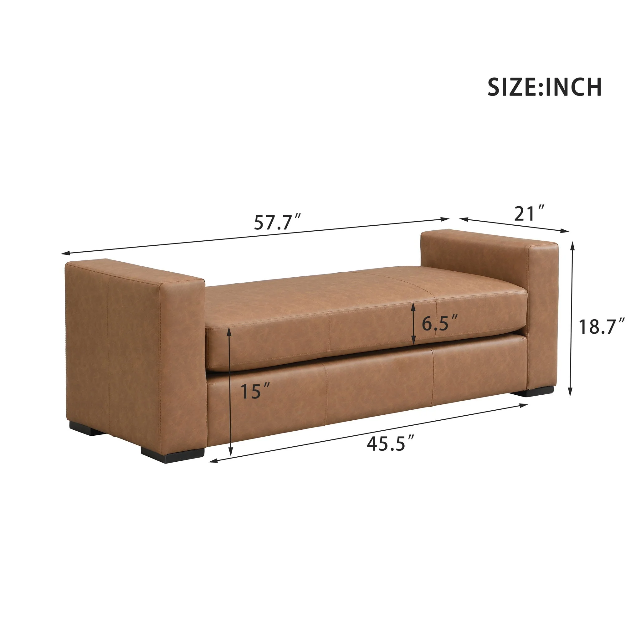 Ottoman With Unique Armrest Design For Living Spaces - Image 8