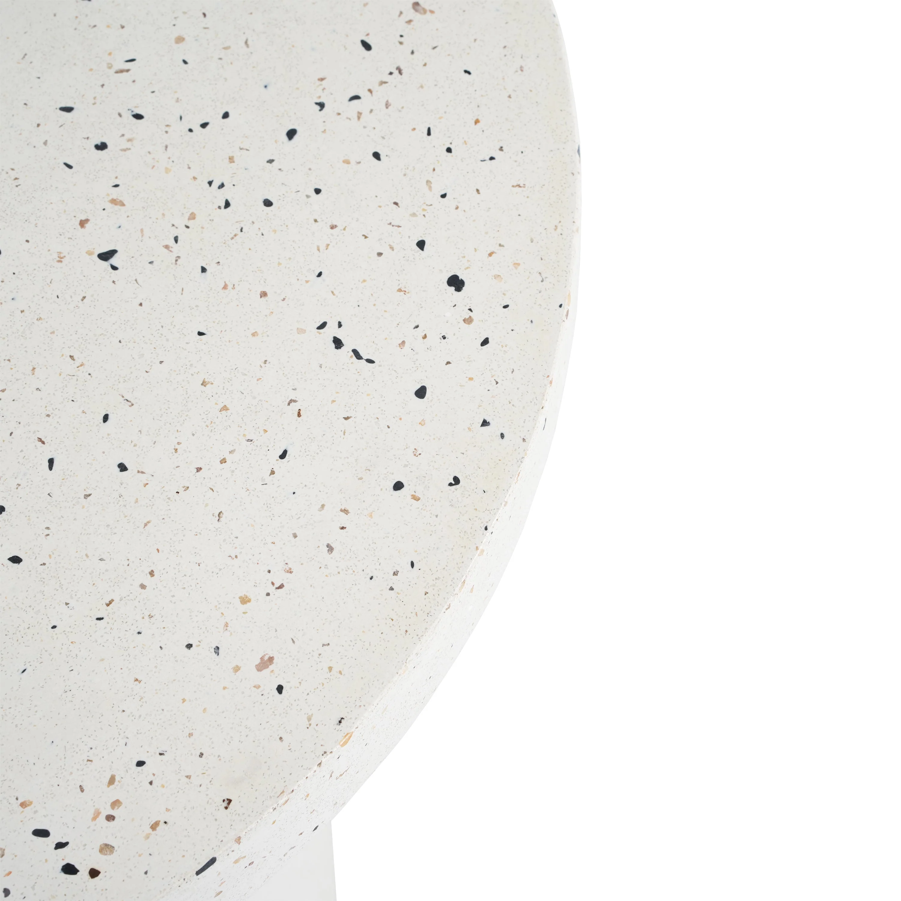 Outdoor 24' H MGO Terrazzo Side Table, White - Image 10
