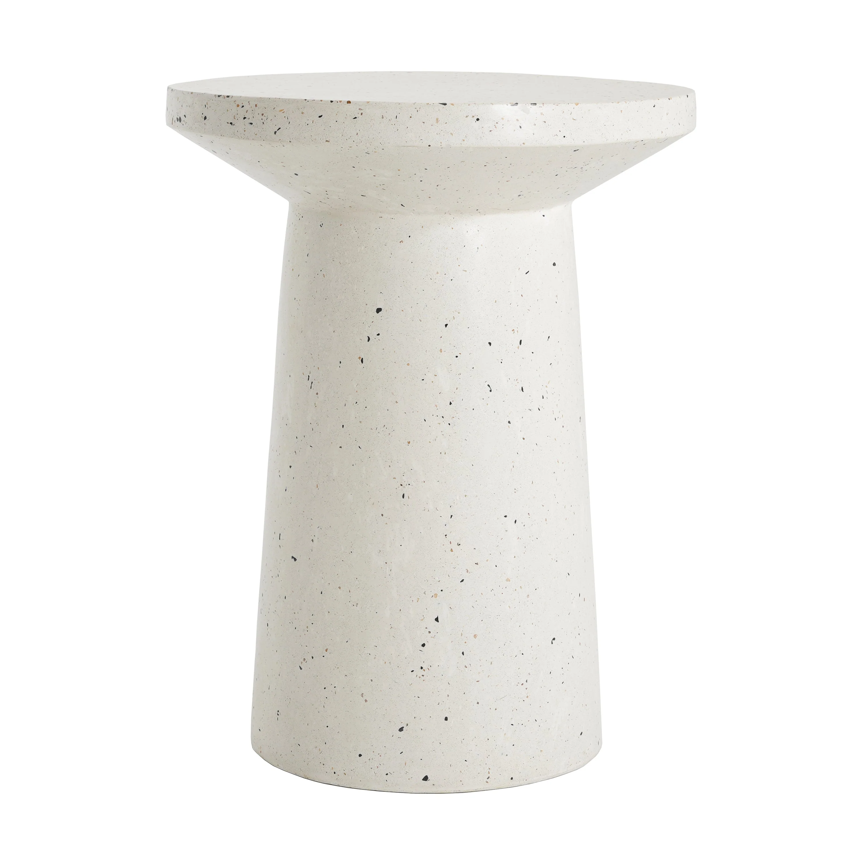 Outdoor 24' H MGO Terrazzo Side Table, White - Image 12