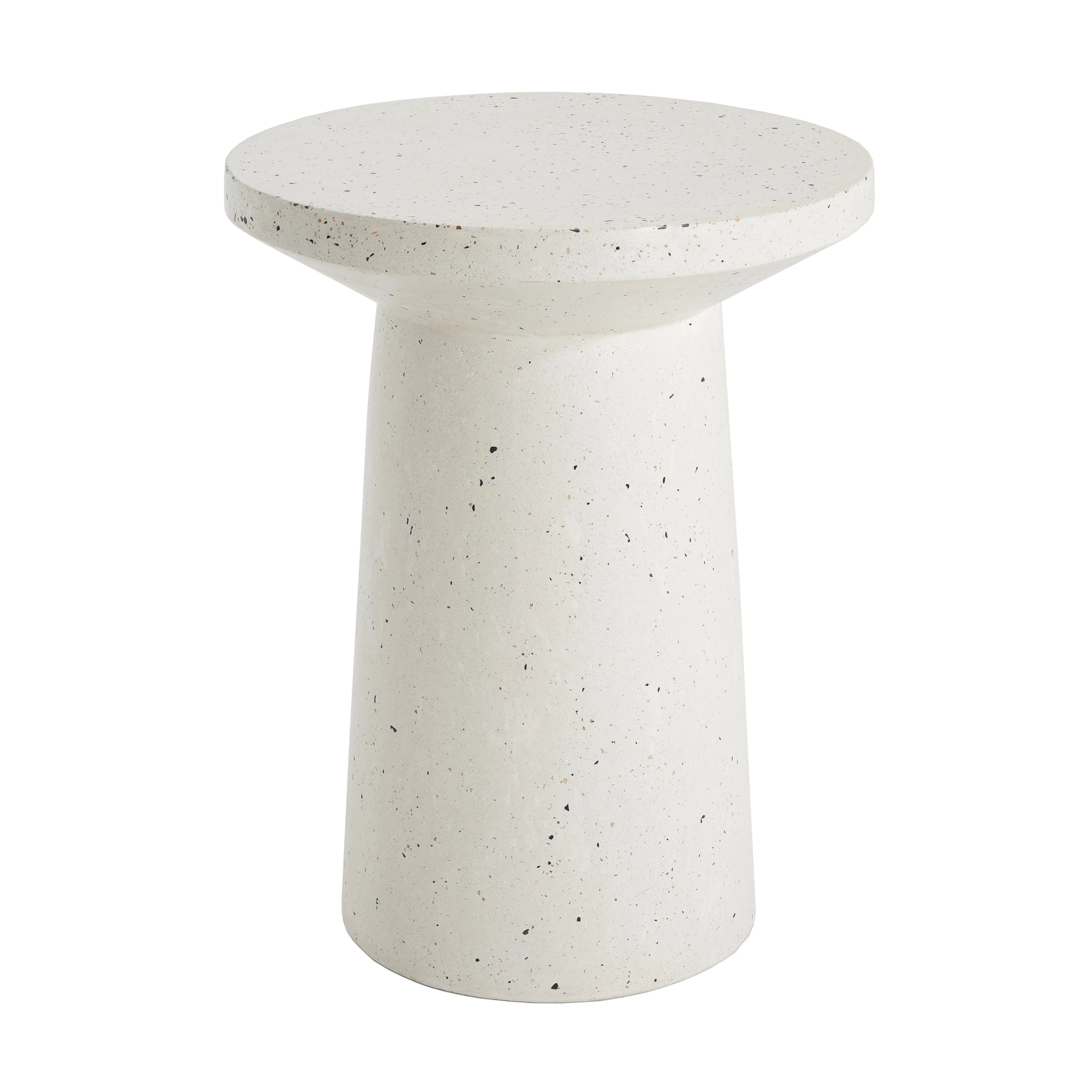 Outdoor 24' H MGO Terrazzo Side Table, White - Image 7