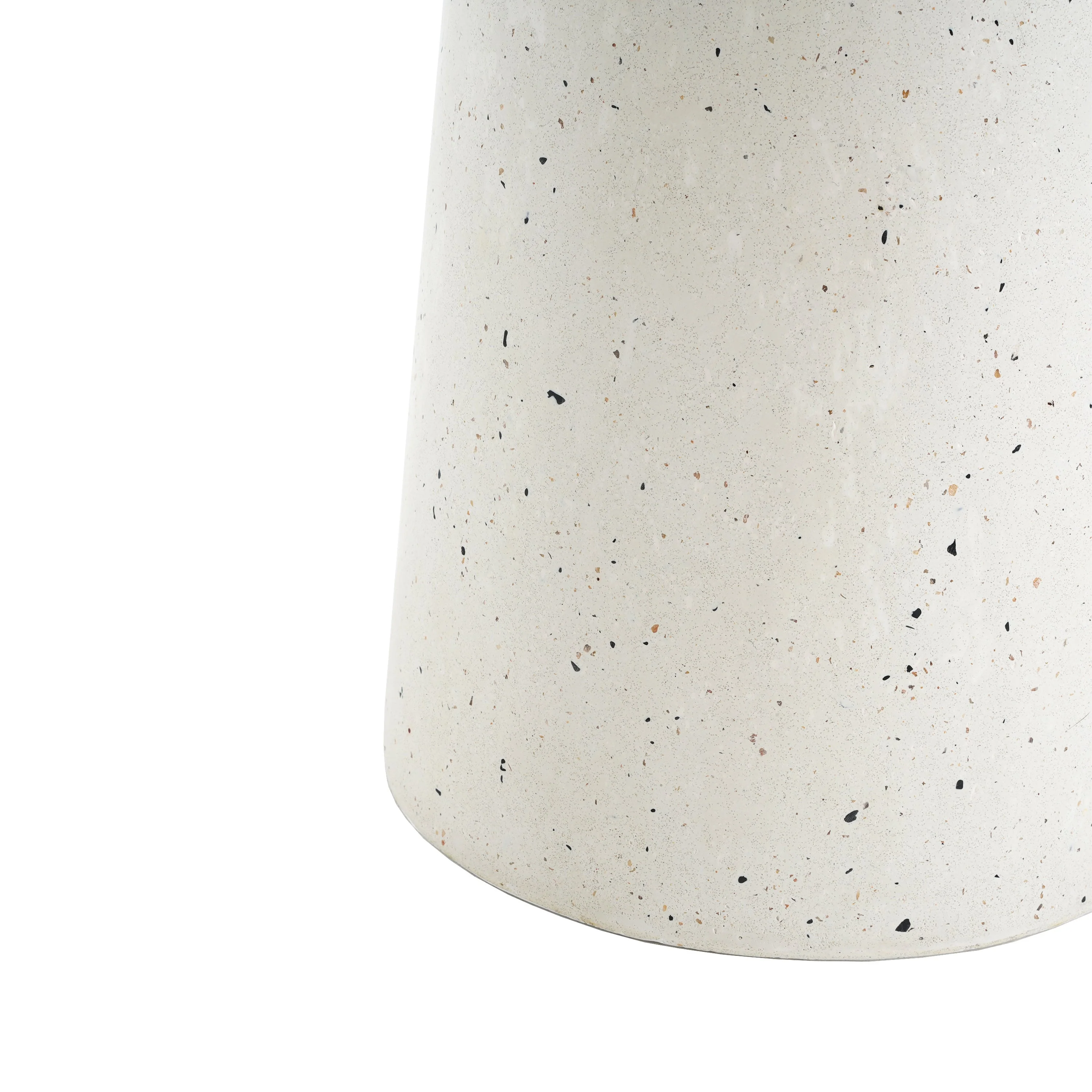 Outdoor 24' H MGO Terrazzo Side Table, White - Image 9