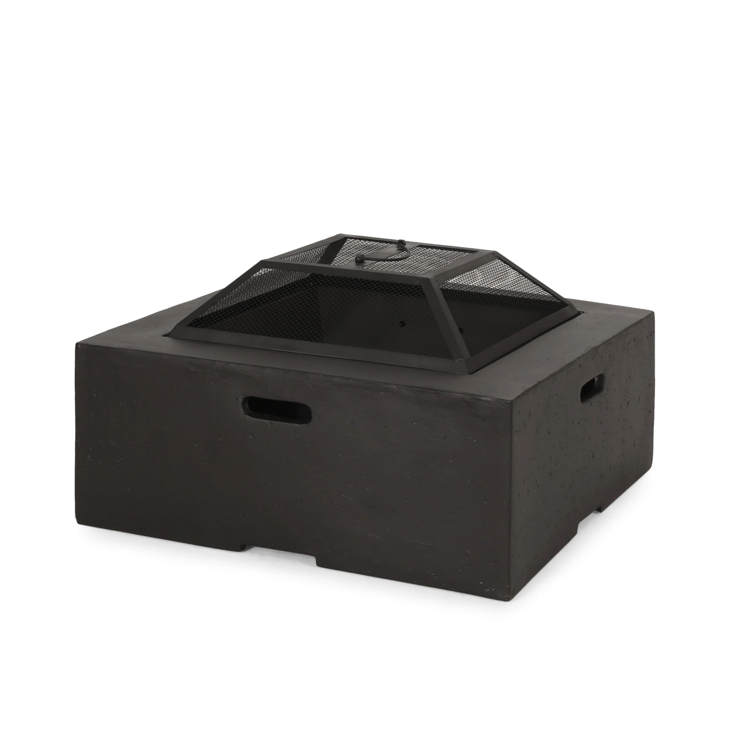 Outdoor 29' Square MgO Wood-Burning Fire Pit, Dark Gray - Image 10