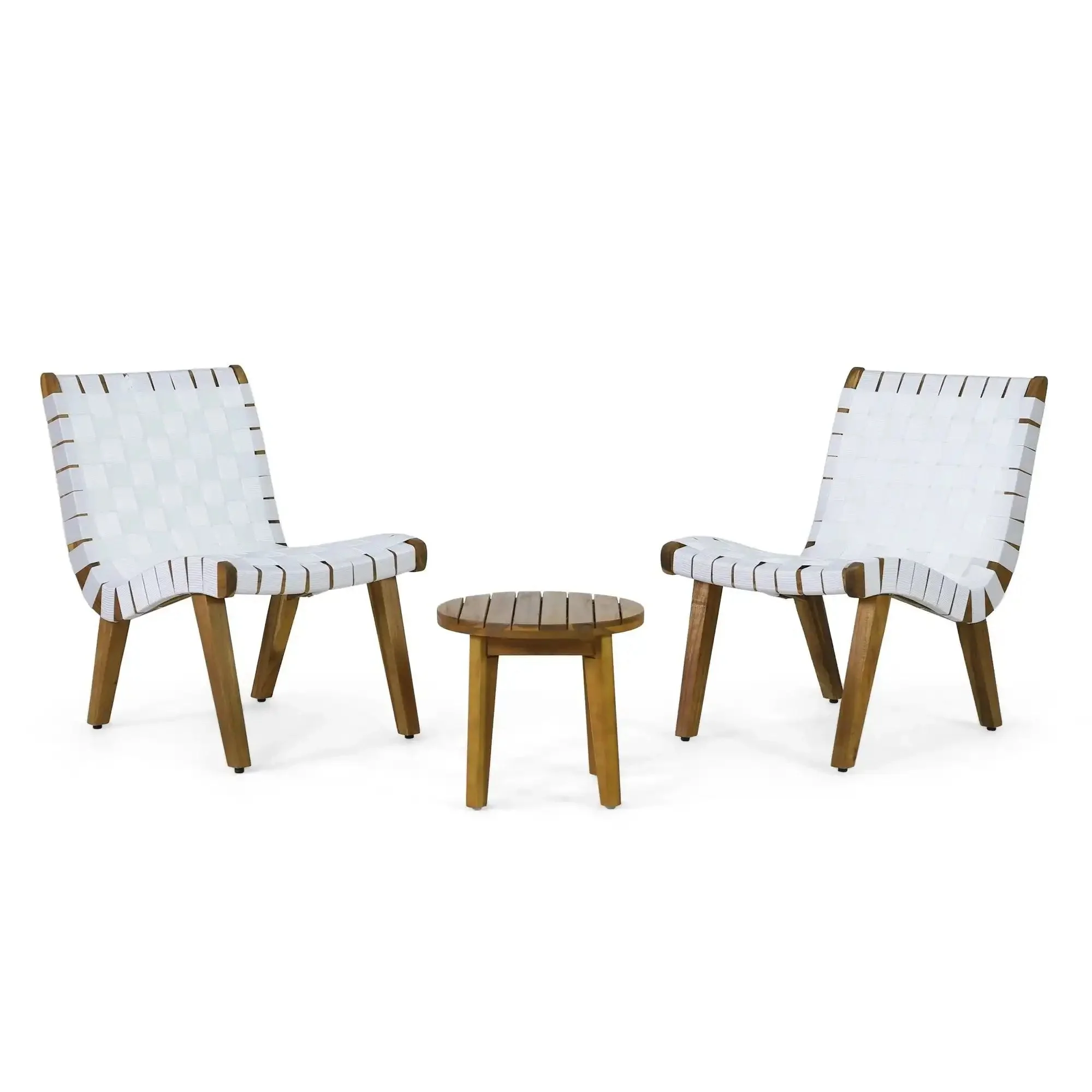 Outdoor 3 Piece Rope Weave Patio Seating Set - Image 2