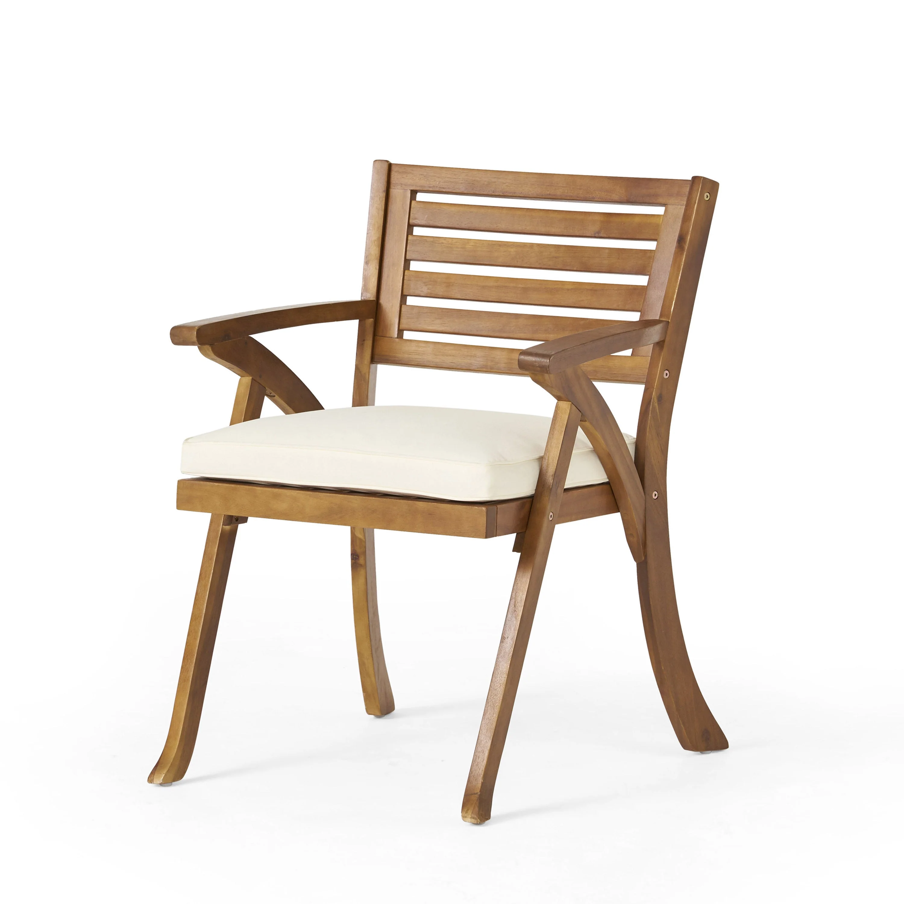 Outdoor 6 Pieces Acacia Wood Dining Set with Handwoven Rattan Legs, Brown Wicker - Image 14