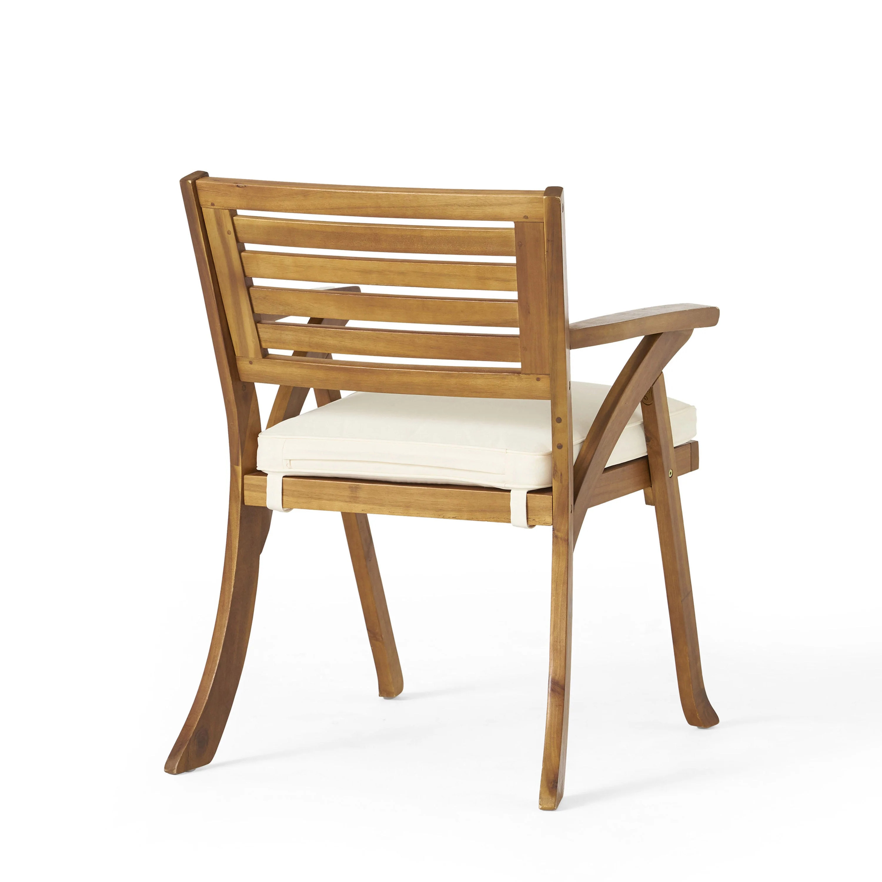 Outdoor 6 Pieces Acacia Wood Dining Set with Handwoven Rattan Legs, Brown Wicker - Image 15